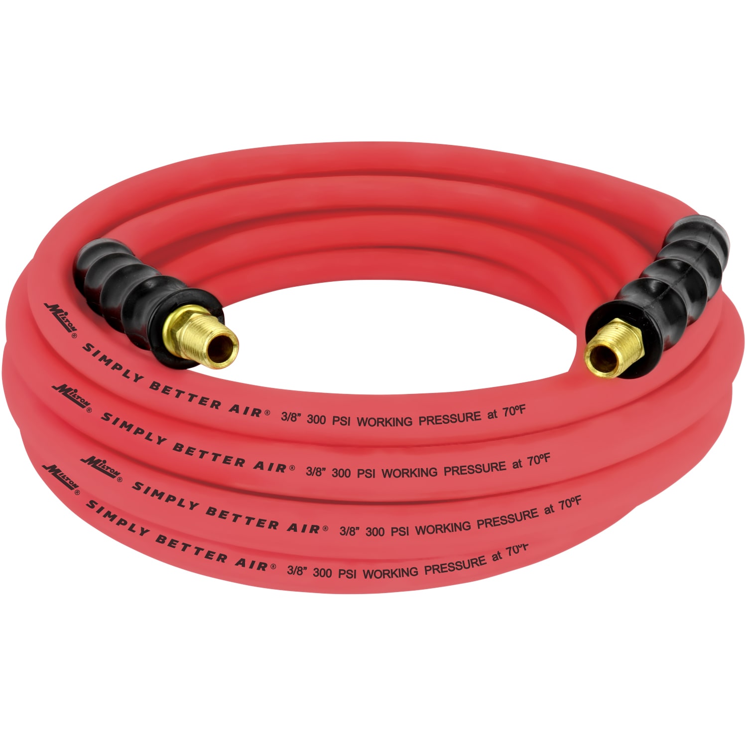 Air Hose 25 ft ID Flexible Compressor Garage National Pipe Thread x 3/8 in 