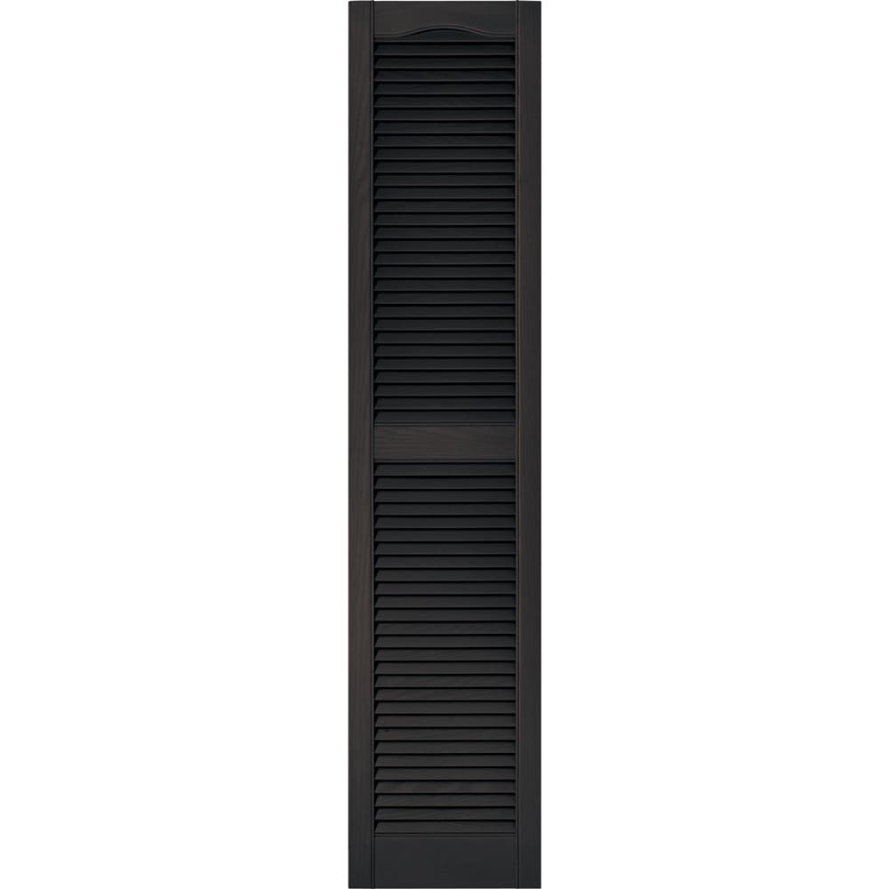 Vantage V1711467010 14.563-in W x 67.125-in H Musket Brown Louvered Exterior Shutters ( 1 -Pack )