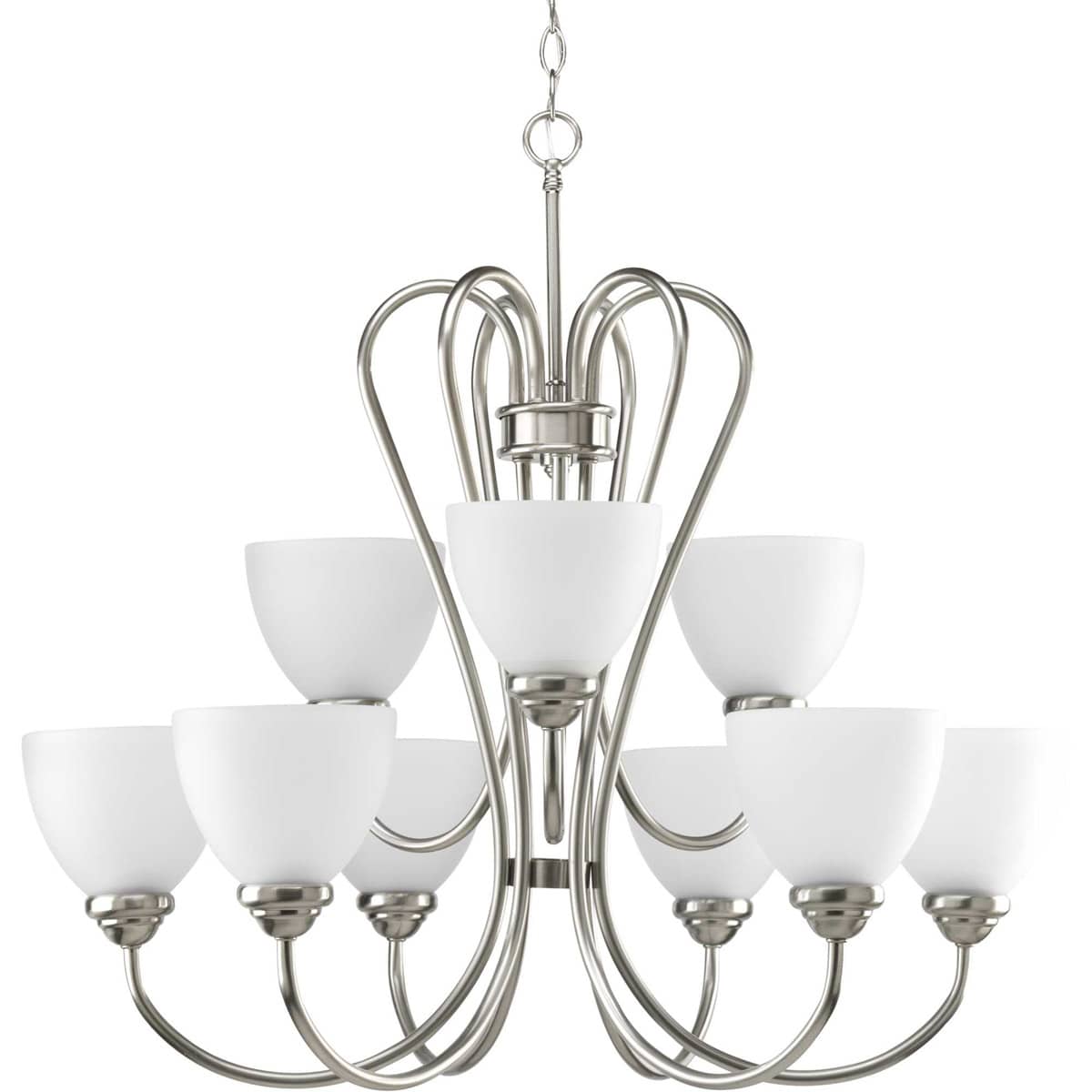 Bowery + Grove  51485-BNE Armstrong 9 Light 2981 inch Brushed Nickel Chandelier Ceiling Light