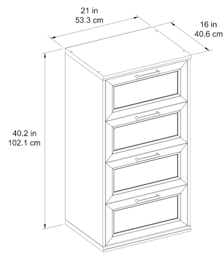 Lana 21in Closet Stacker With Open Drawers
