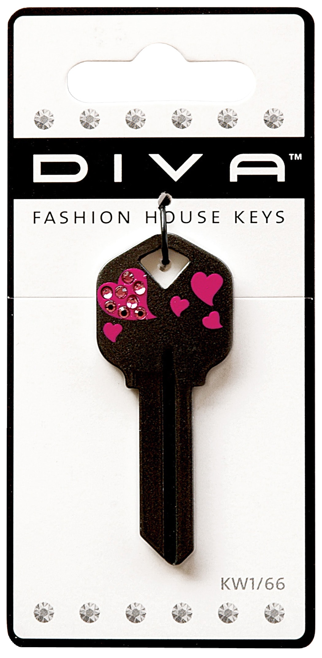 Hillman 446401 Black 66 Brass House/Entry Key Blank
