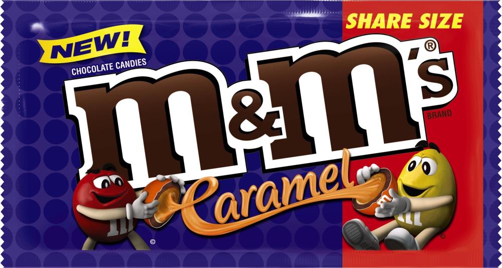 M&M'S Caramel Milk Chocolate Candy, Family Size, 18.4 oz Bag
