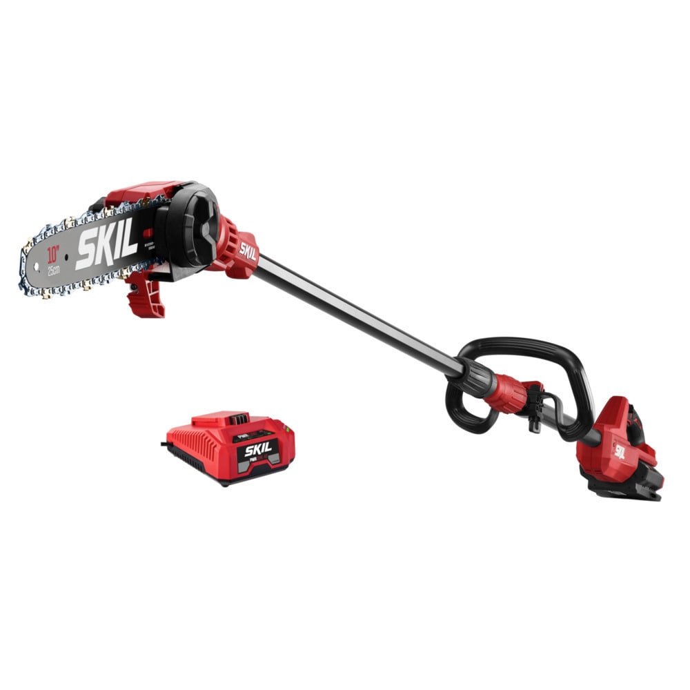 Cordless Mini Chainsaw with 10FT Telescopic Extension Pole, T