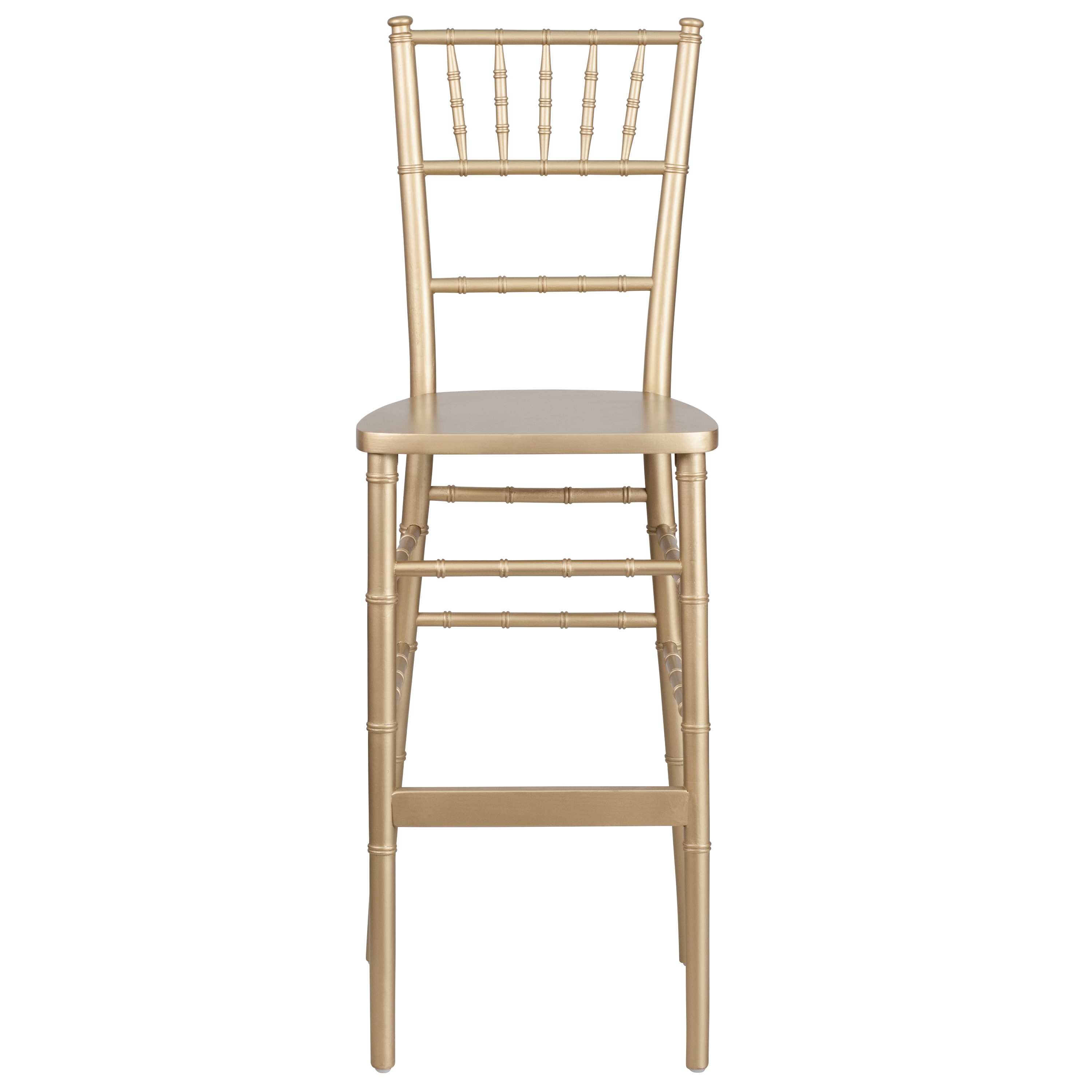 Gold and Brown Wood Chiavari Stackable Barstool