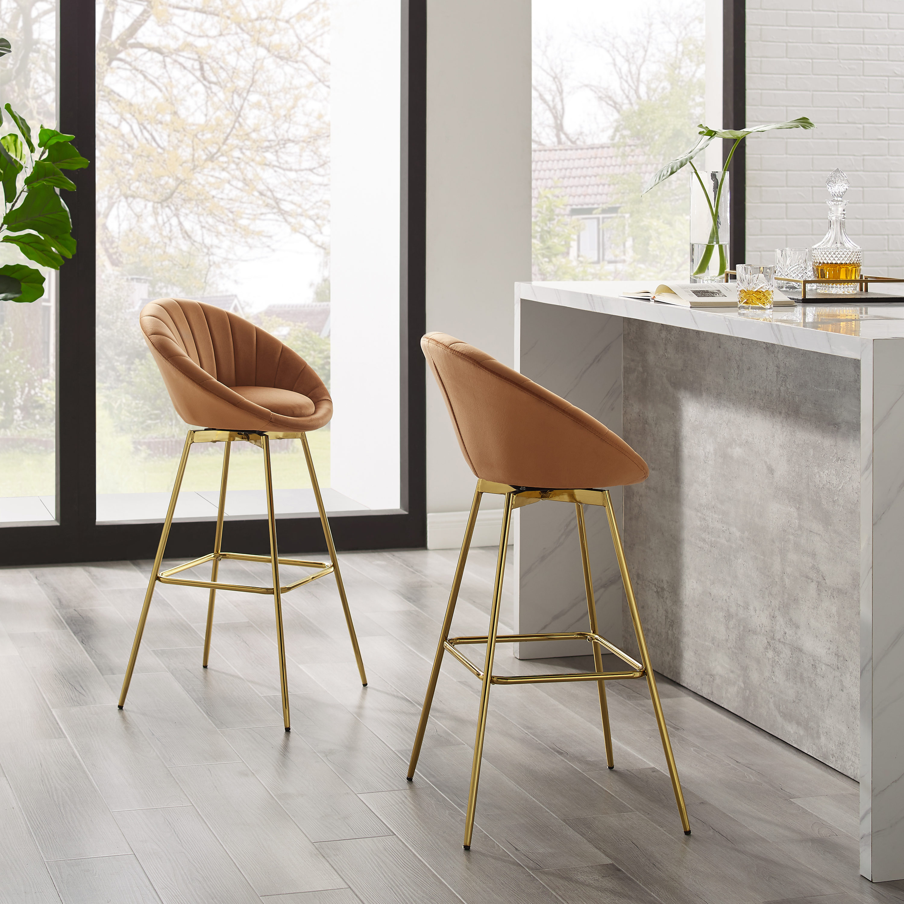 Art Leon BS017-ORANGERED stools - View #3
