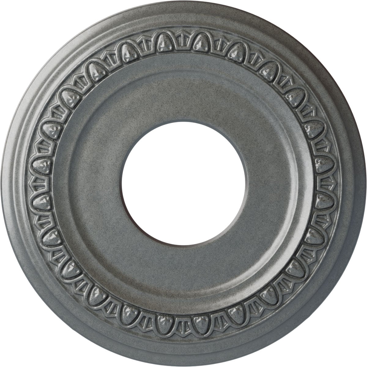 Ekena Millwork CM12JAPLS Jackson 12.25-in W x 12.25-in L Painted Platinum Polyurethane Whole Ceiling Medallion