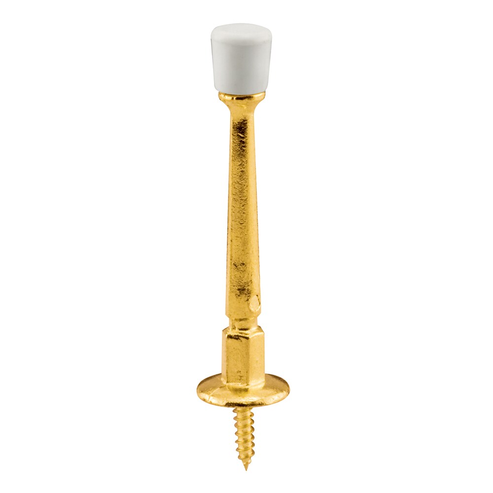 Prime-Line MP9020 3-in Polished brass Rigid Door Stop 10 -Pack
