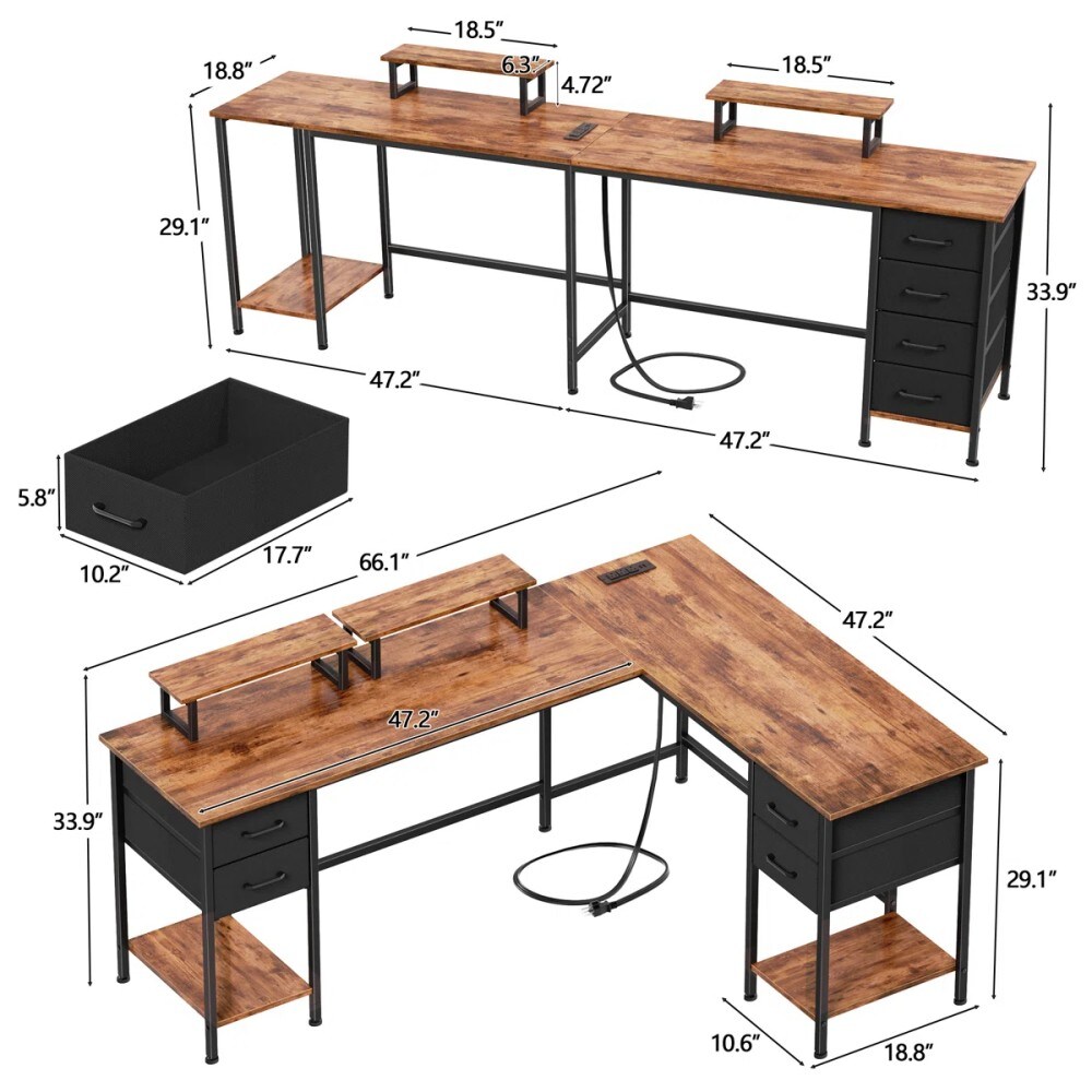Furologee CD-026V1-C-66-1-RB desks - View #4