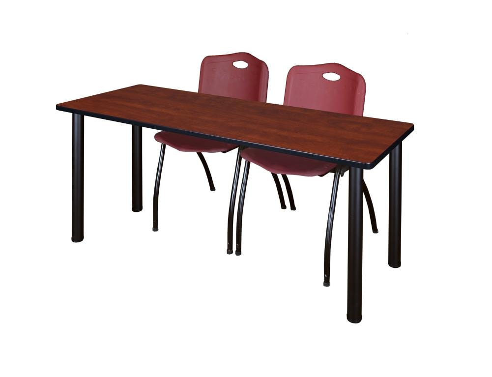 Regency MT7224CHBPBK47BY Training Red 4-Person Training Table (72-in W x 29-in H)
