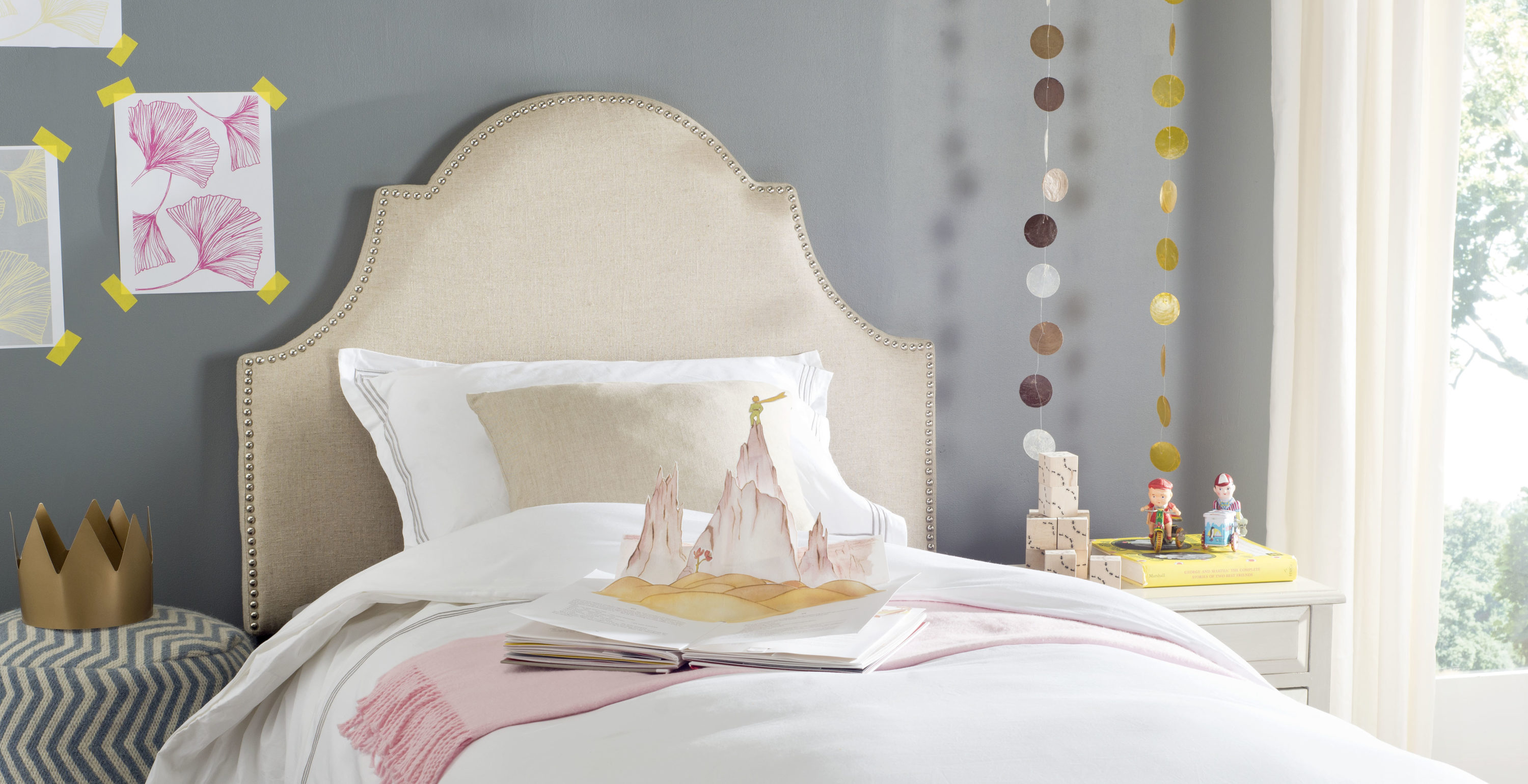 Safavieh MCR4026A Upholstered-Headboards - View #2