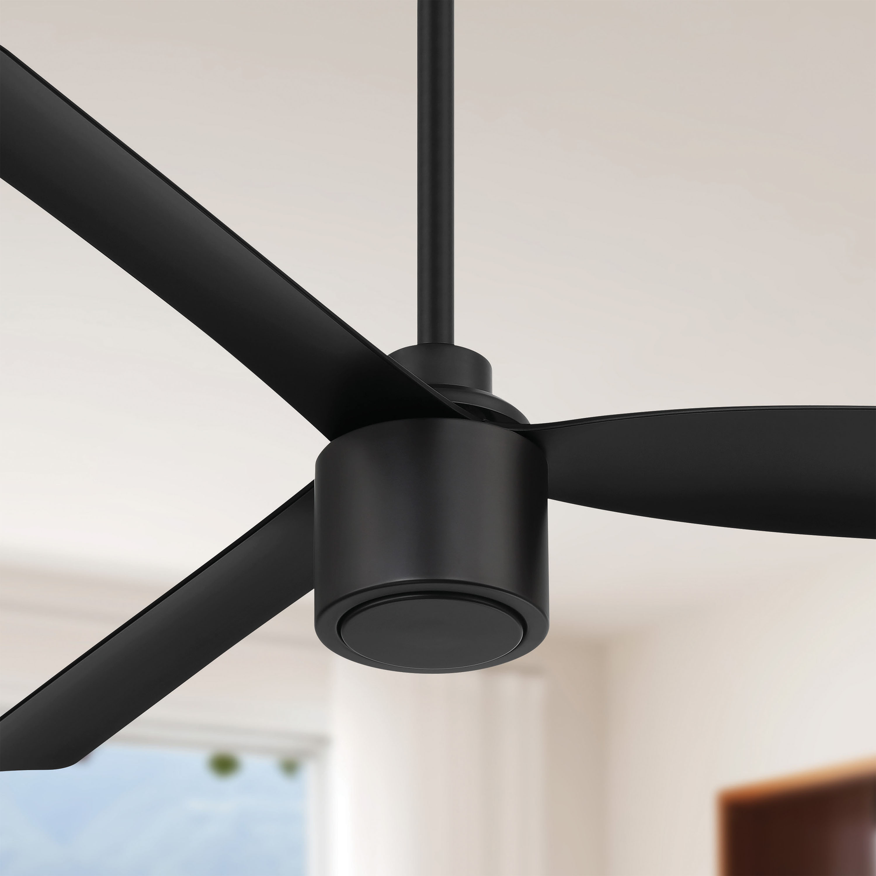 Arranmore Lighting & Fans RAVIAN 52-in Matte Black with Matte Blades Adjustable White Covered Outdoor Ceiling Fan Without Light and Wall Control Included 3 -Blade