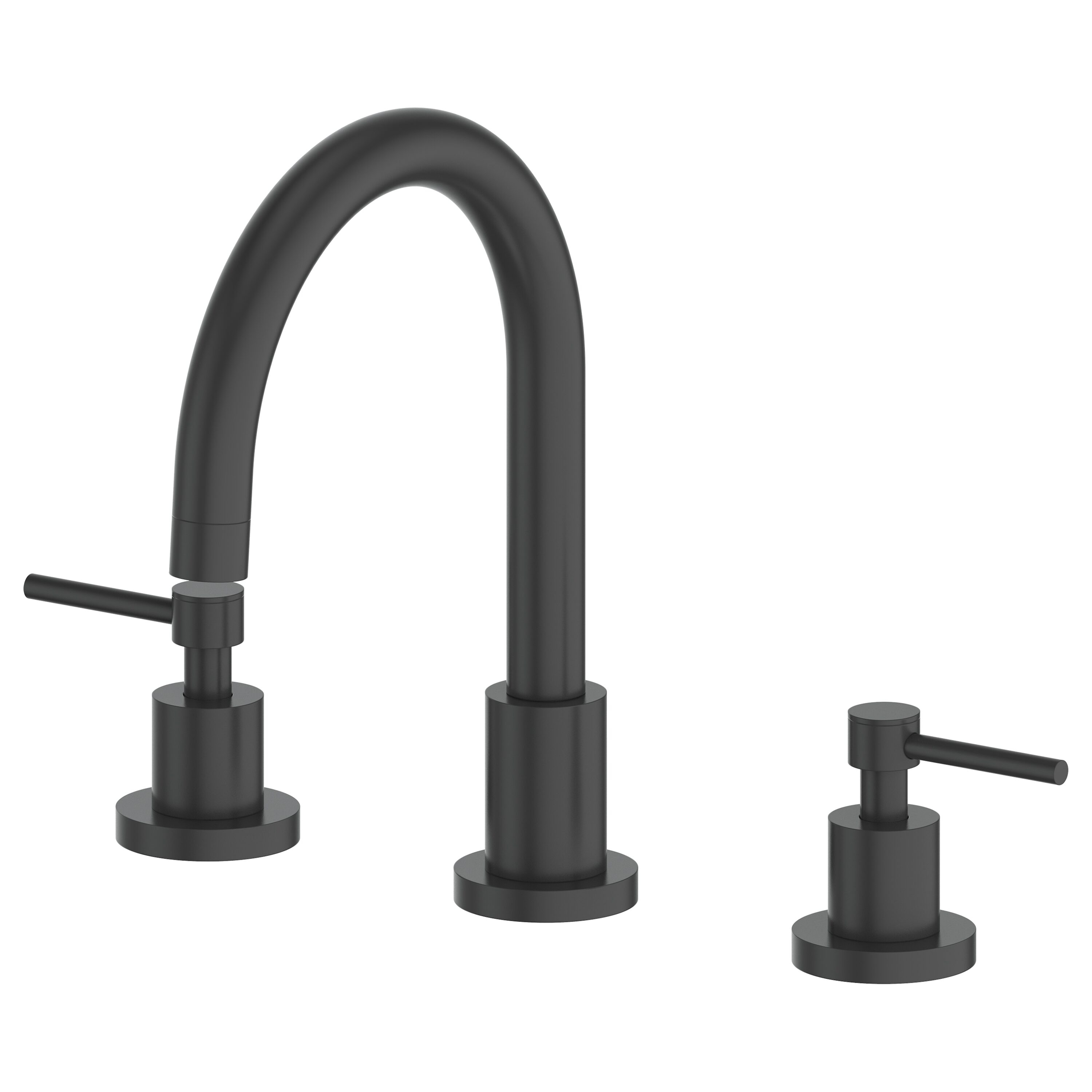 ZLINE KITCHEN & BATH EMBY-BF-MB Emerald bay Matte Black Widespread 2-handle Low-arc Residential Handle Bathroom Sink Faucet with Drain