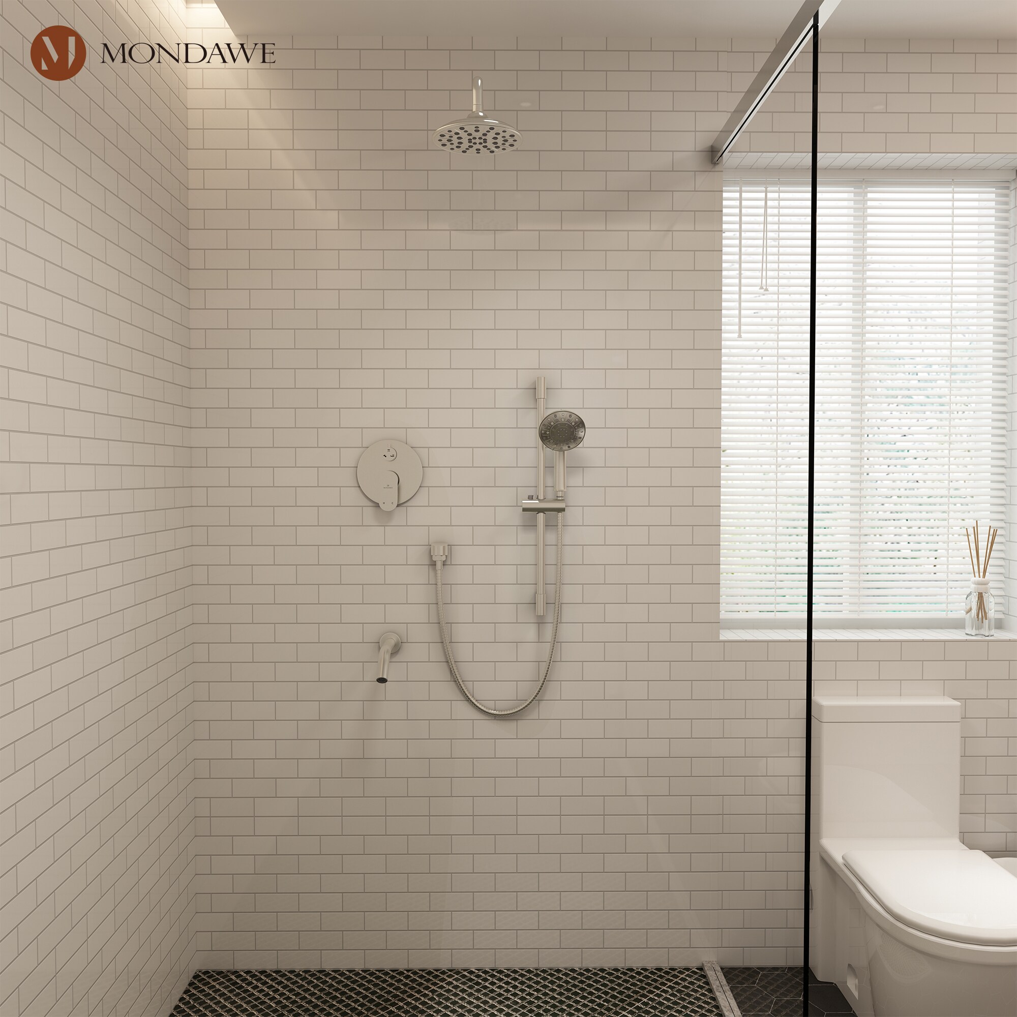 Mondawe MD-A3815-BN3 Showerhead-Bar-Panels - View #2