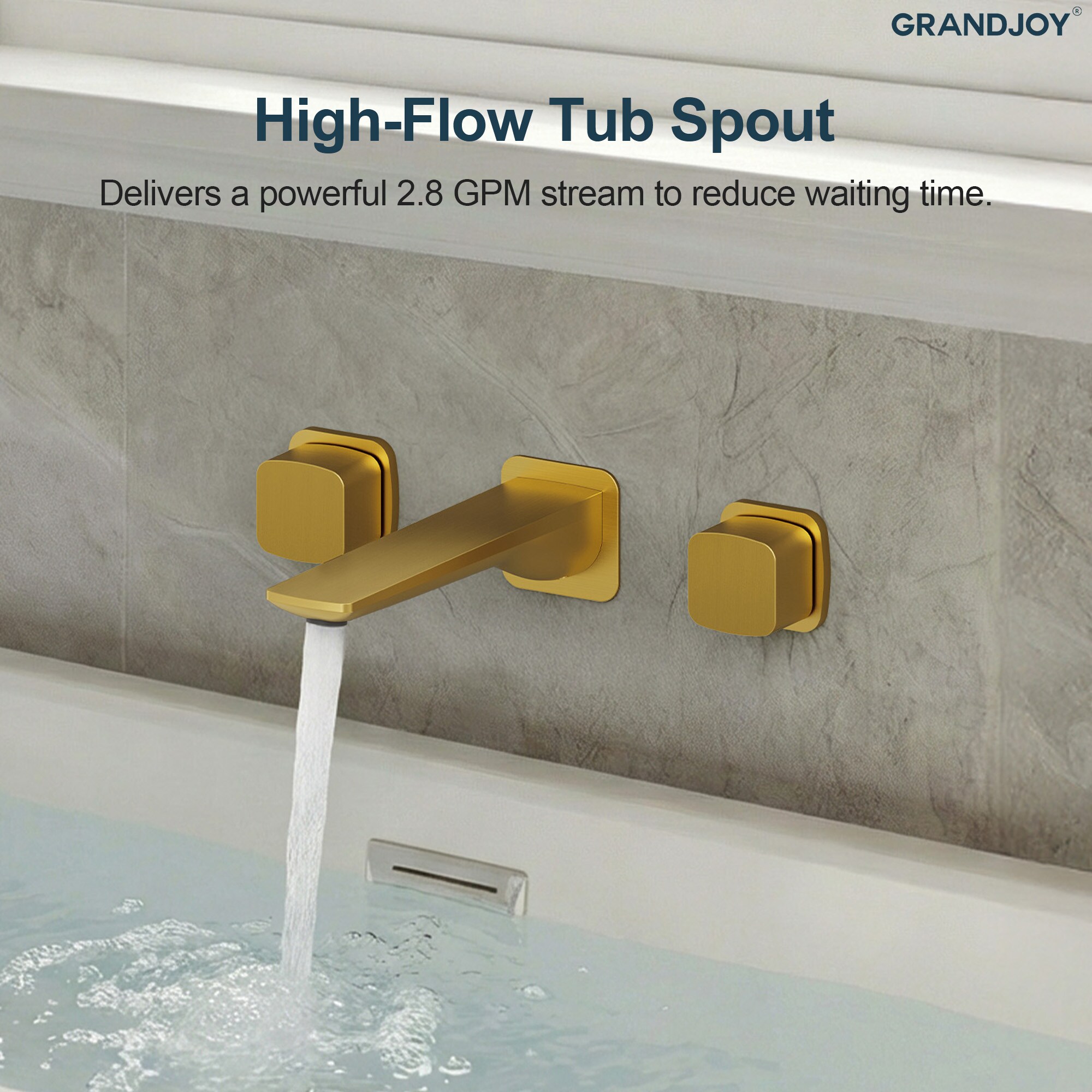 GRANDJOY SGF13GJ-15T-BG Roman-Tub-Faucets - View #6