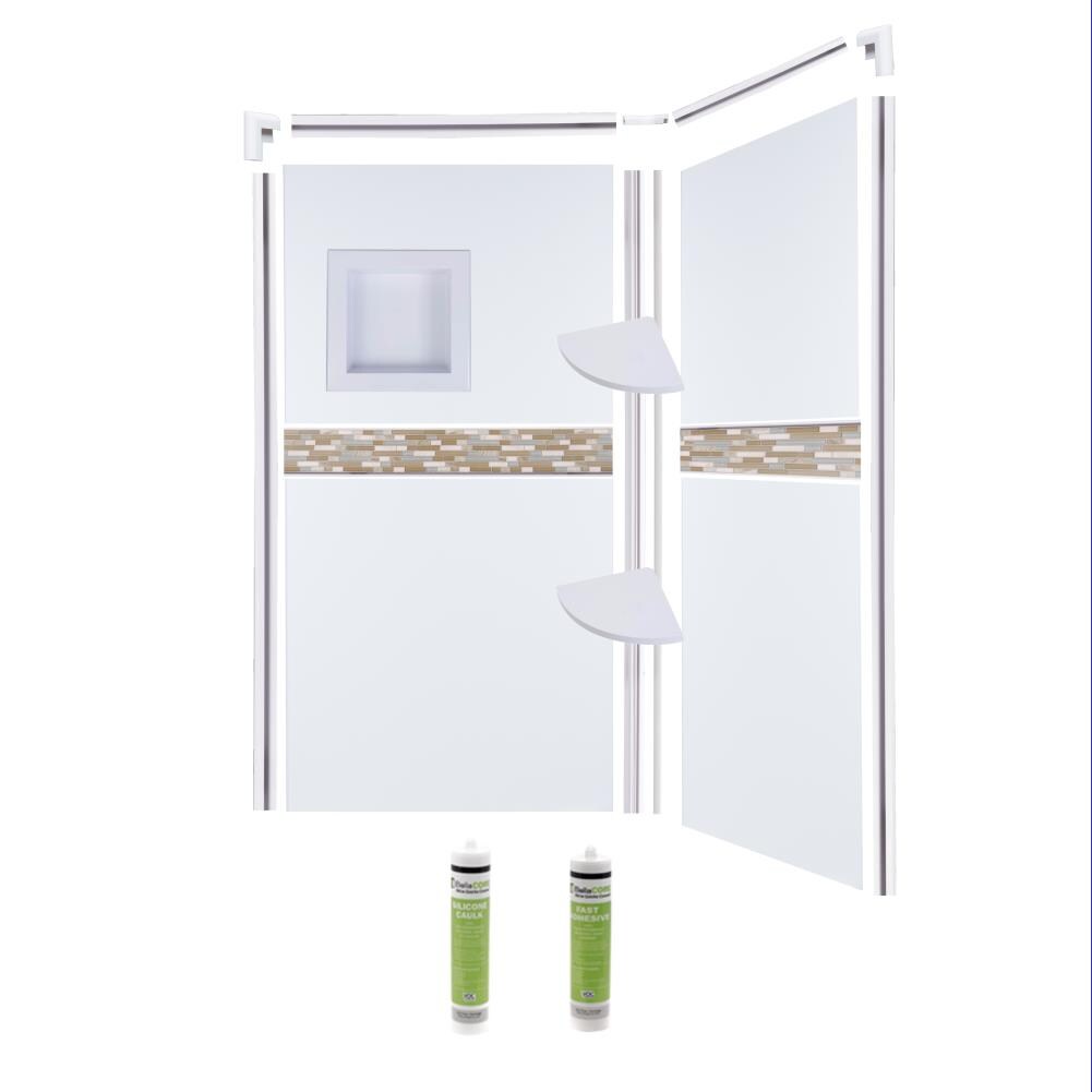 Arctic Mist Poly Tub and Shower Surround — Bella CORE