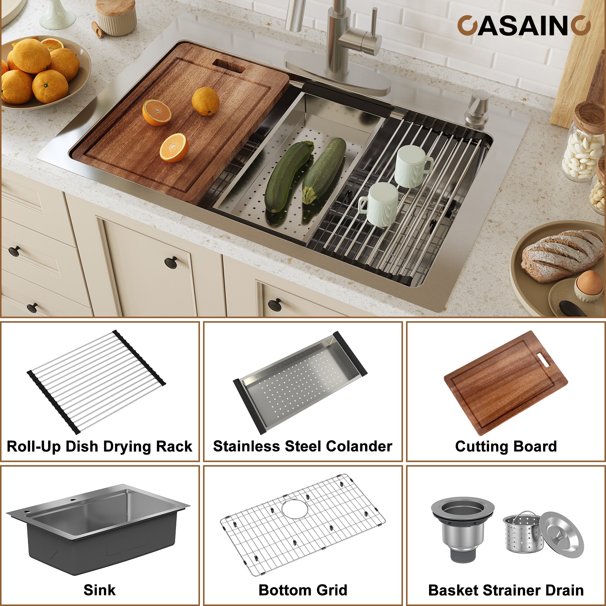 CASAINC KCSC0002-T3322S Kitchen-Sinks - View #11