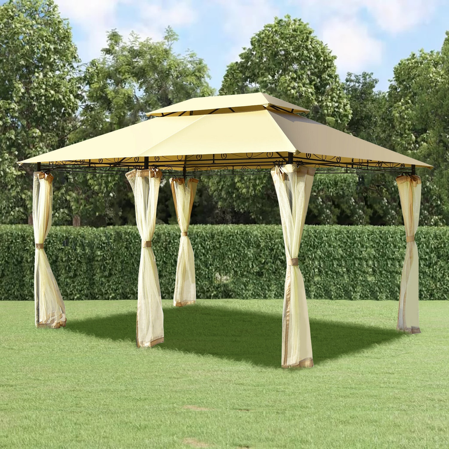 WELLFOR TDG10354BE Wood-Resin-Gazebos - View #10