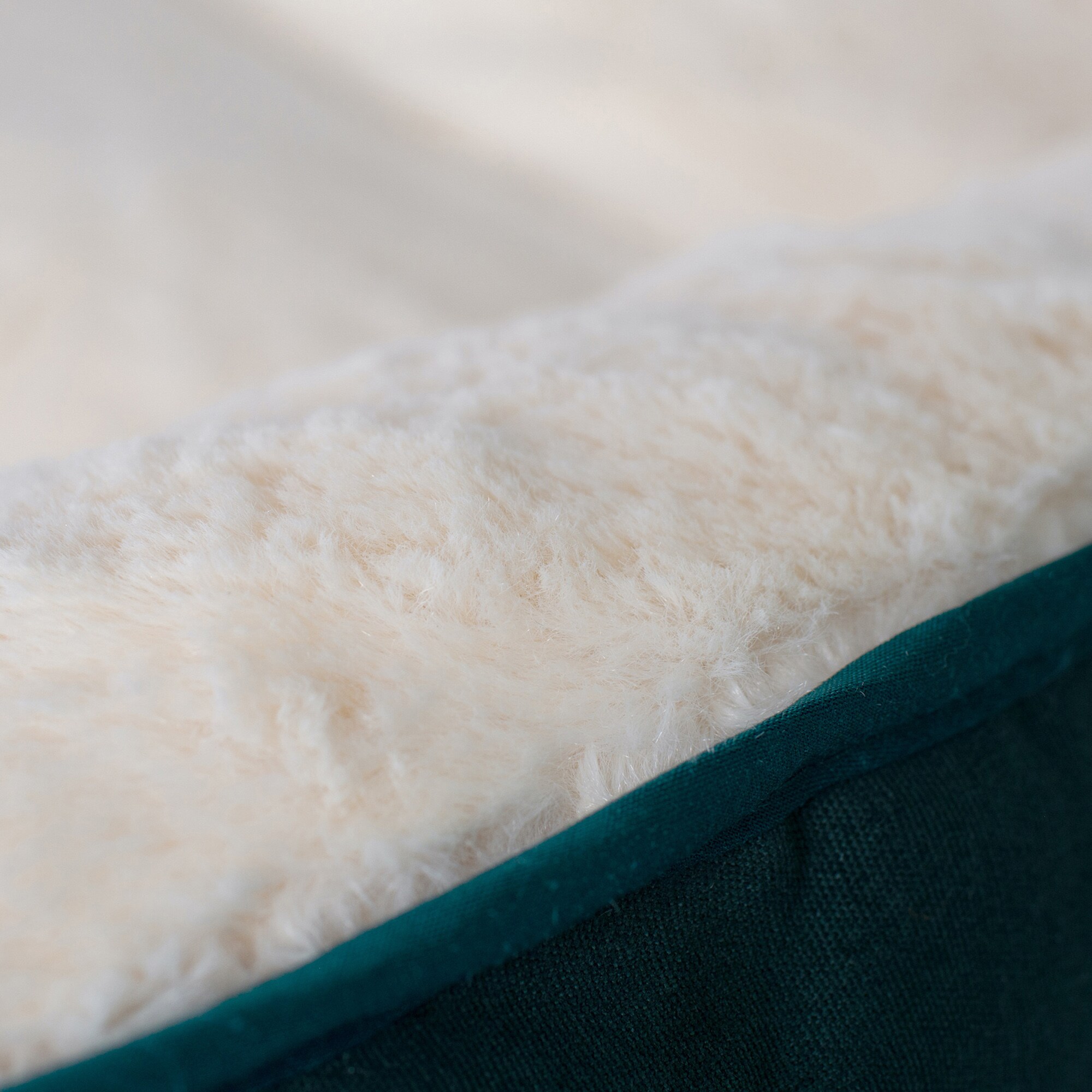 Large Green and Ivory Waterproof Elevated Pet Bed