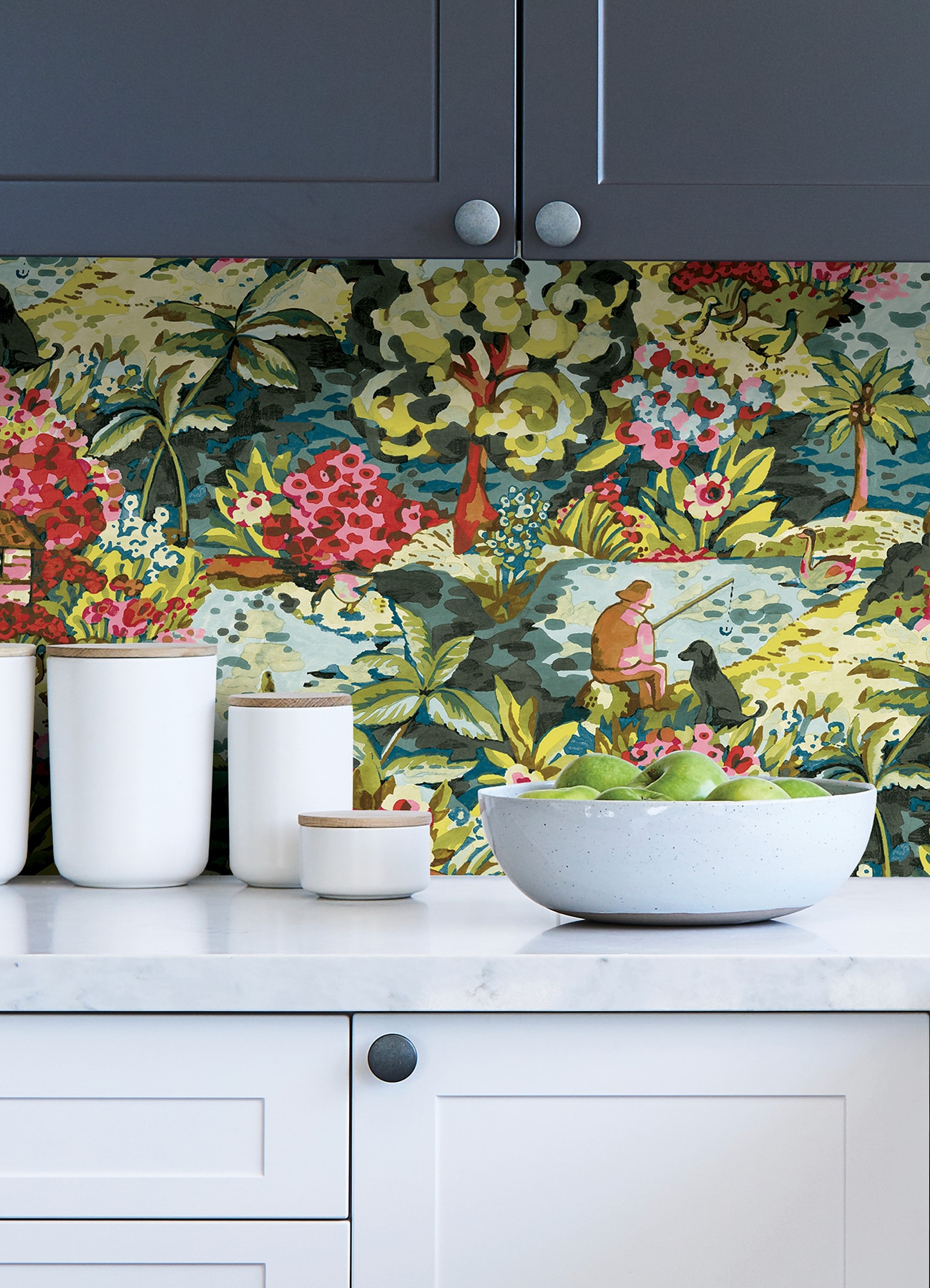 Multicolor Scenic Cabin-Core Peel & Stick Wallpaper Roll