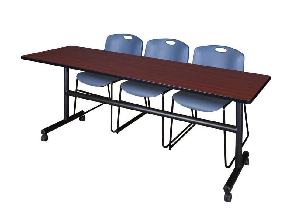 Regency MKFT8424MH44BE Training Brown 4-Person Training Table (84-in W x 29-in H)