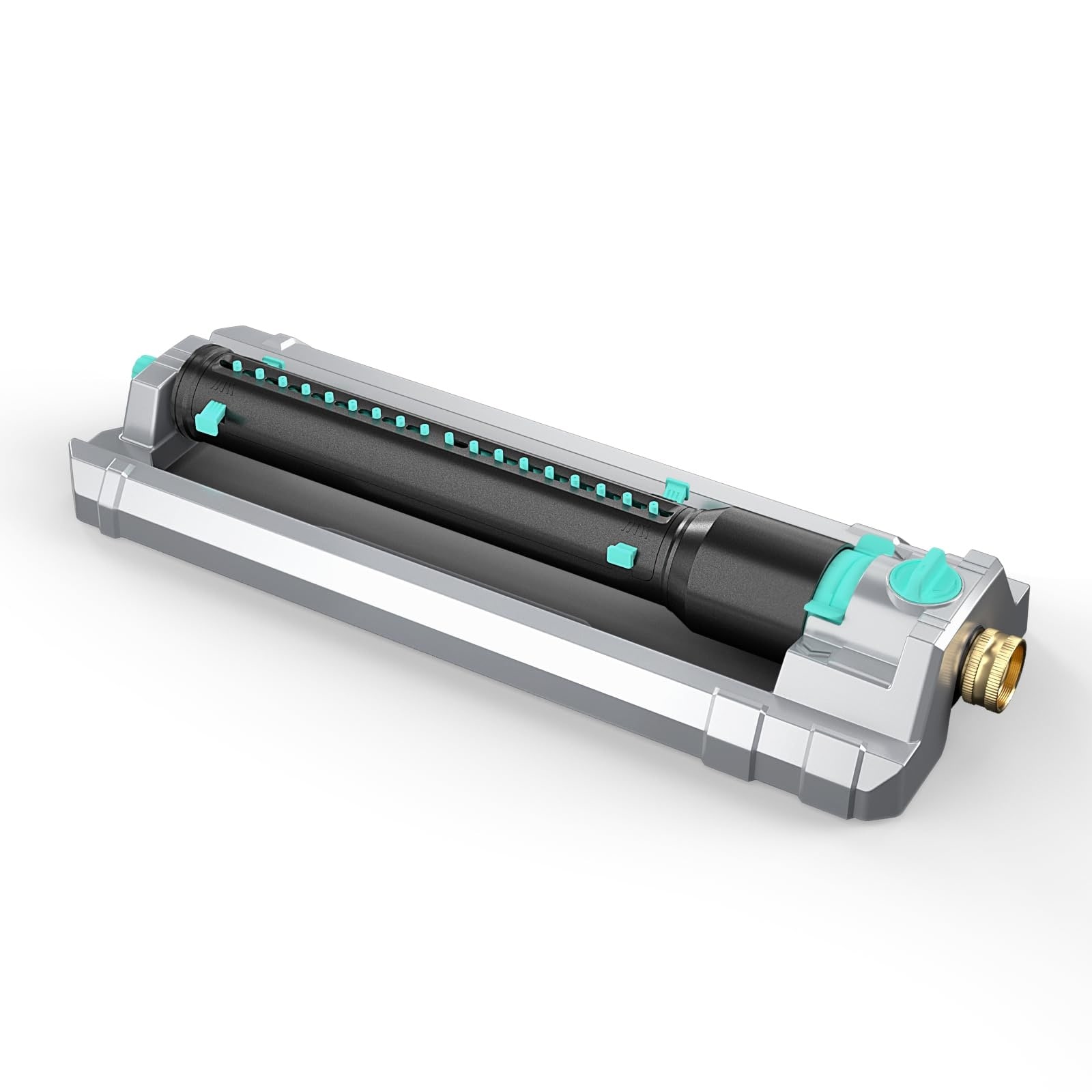 Etokfoks -  Heavy Duty Oscillating Sprinkler Zinc Alloy Base Adjustable 18 Hole Nozzle Flow Contr...