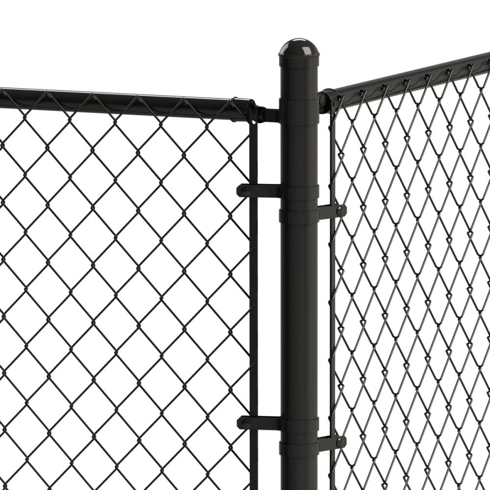 Black Metal Rail End For Chain-link Fence