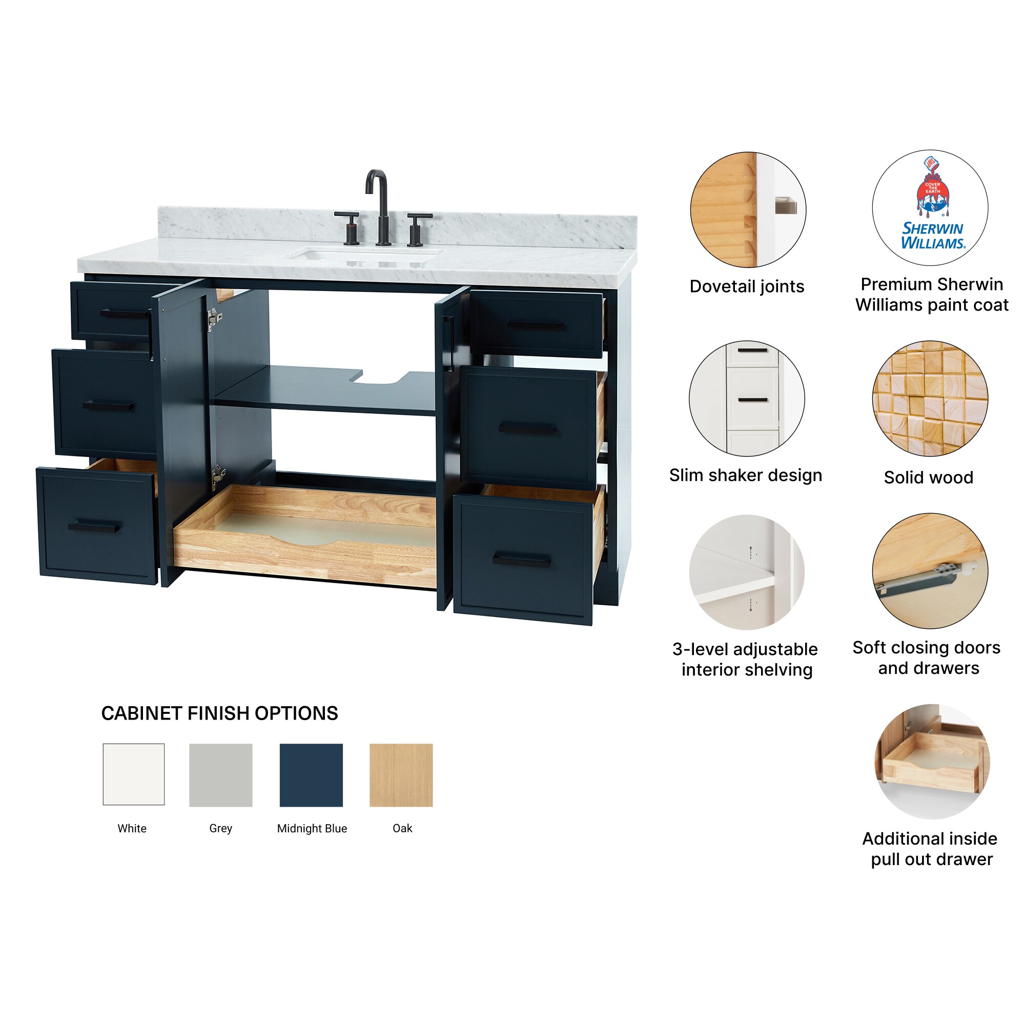 ARIEL K61CWRVOMNB Bath-Vanity-Combo - View #10