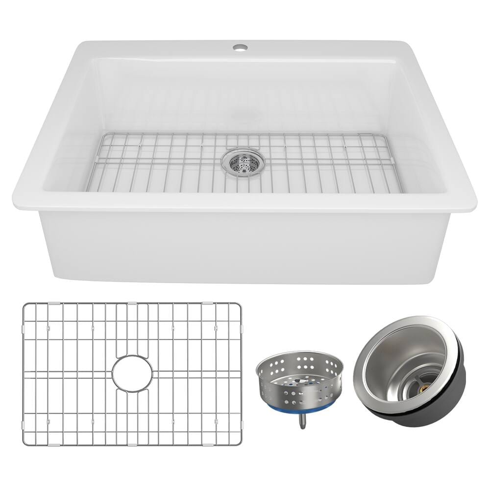 Innobule HC-331810T2-G SINK Drop-in or undermount 33-in x 22-in Fireclay Single bowl Kitchen Sink