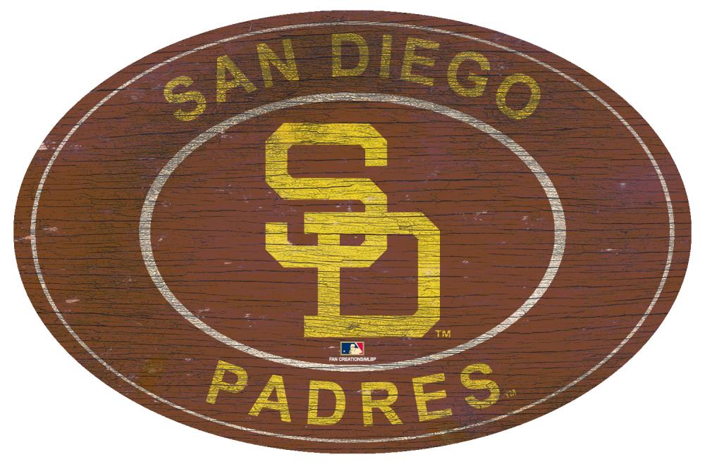 San Diego Padres 12 Team Color Flag Circle Sign