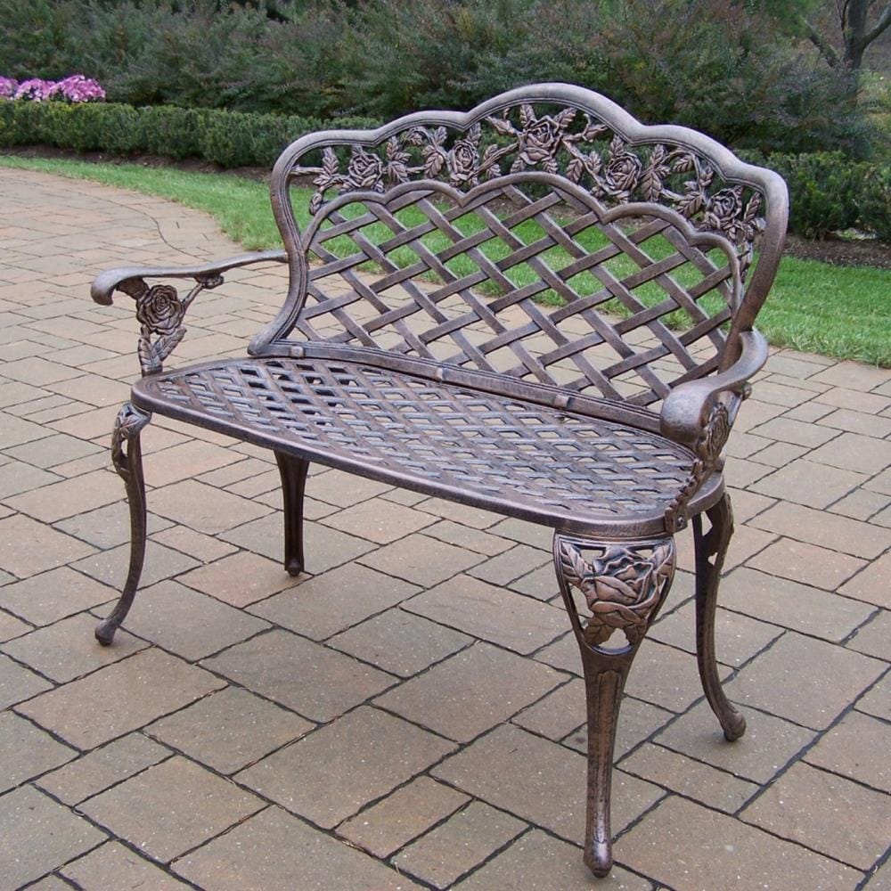 rose iron bench