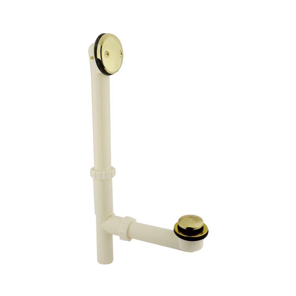 Elements of Design EDTTA2162 1-1/2-in Polished Brass Foot Lock Drain with Abs Pipe