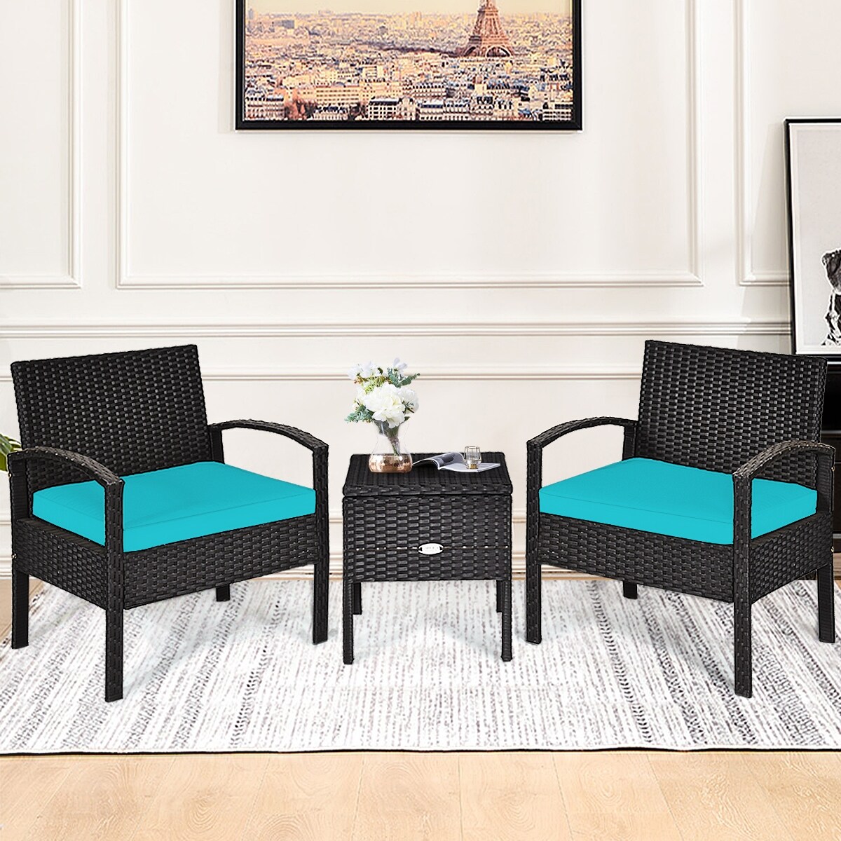 Forclover HYFE-63757WH Patio-Conversation-Sets - View #2