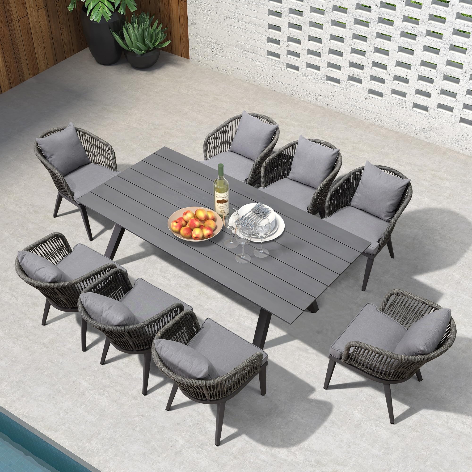 PURPLE LEAF LS04-DSH09-AW-205 Patio-Dining-Sets - View #11