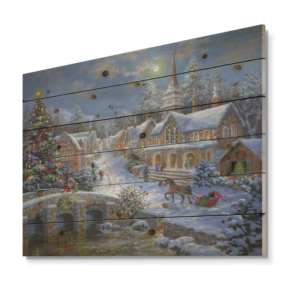 Designart WD25026-40-30 30-Inches H x 40-Inches W Places Wood Print