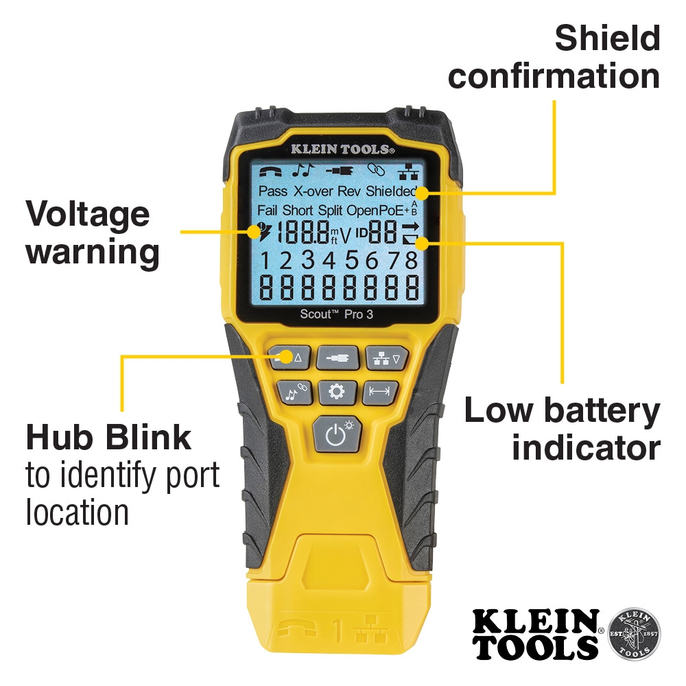 Klein Tools Lcd Cable Tester Specialty Meter in the Specialty