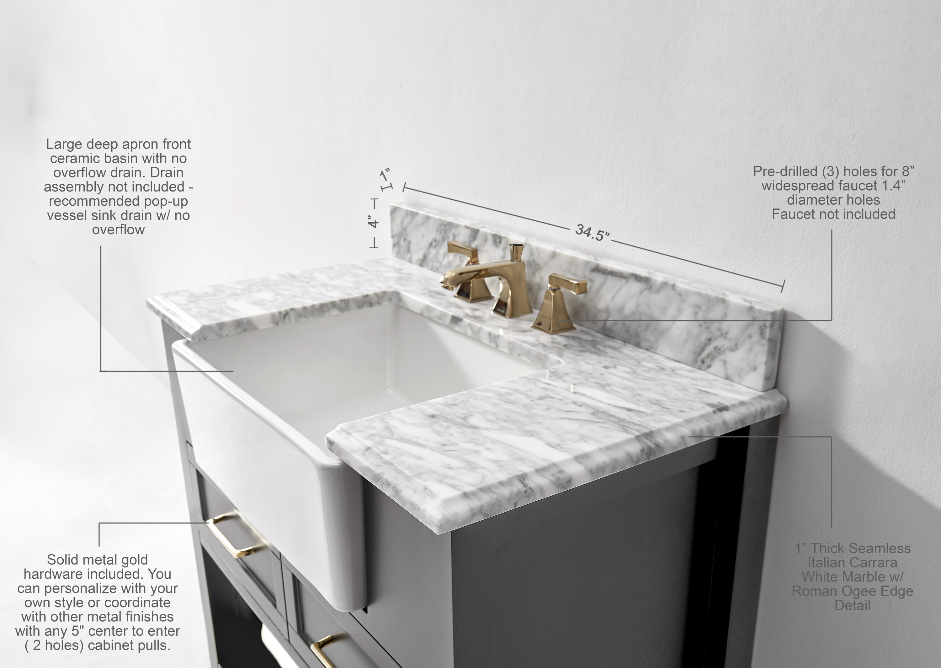 Ancerre Designs VTS-HAYLEY-36-SCG-CW Bath-Vanity-Combo - View #5