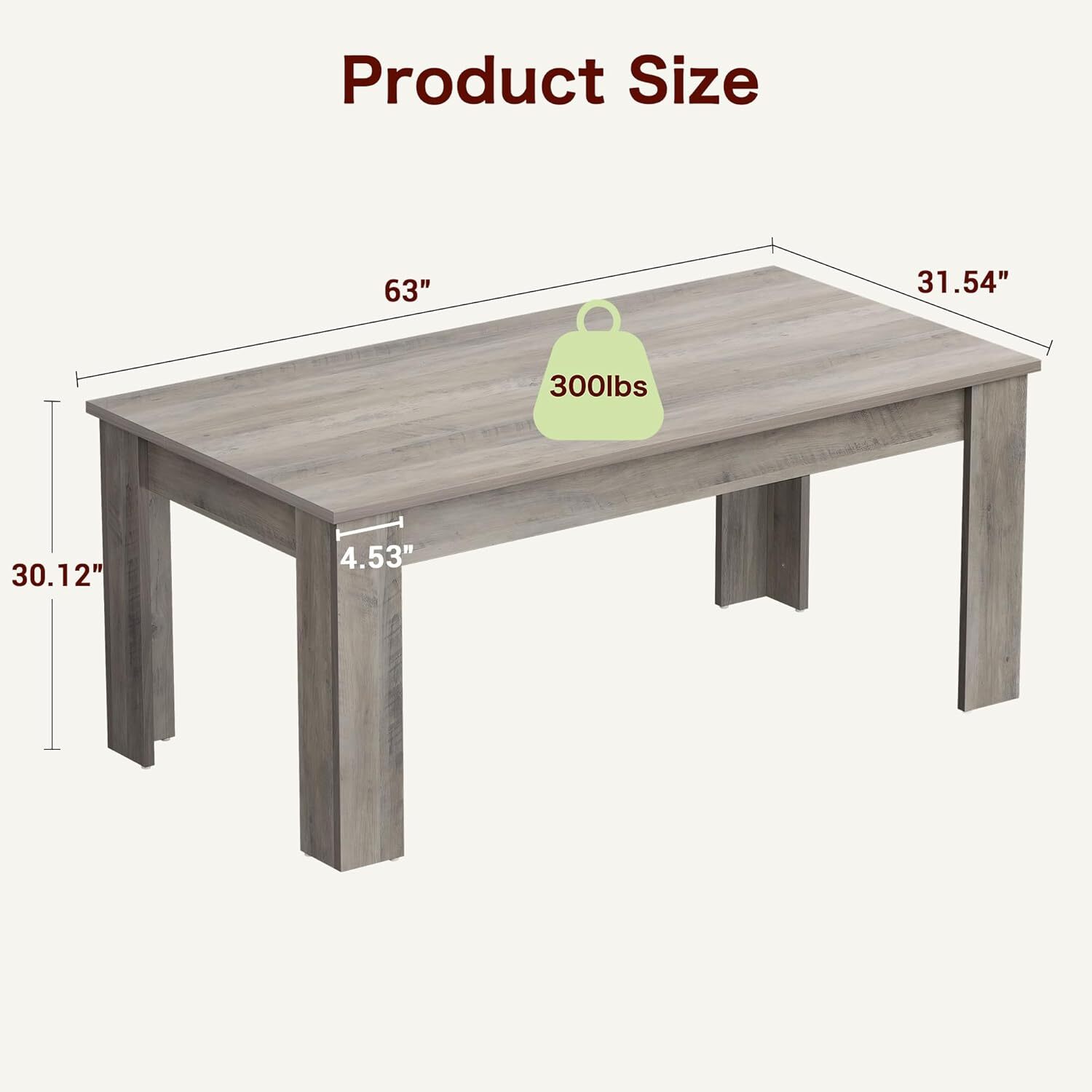 WhizMax XSN-PHO-16F2-GR18 Dining-Tables - View #2