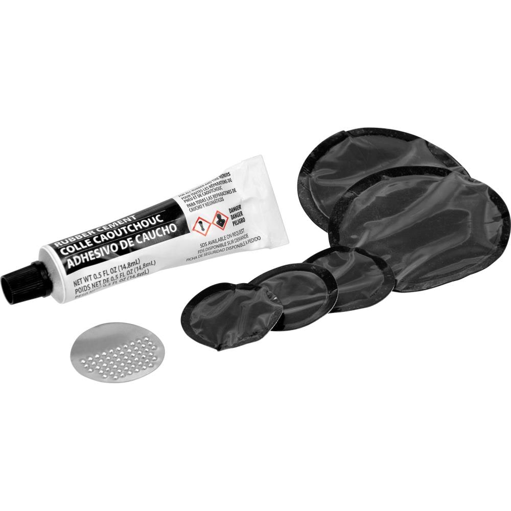 Monkey Grip Rubber Tire Repair Kit - 5 Patches, Rubber Cement, Buffer -  Small and Medium Patches Included in the Tire Repair Tools department at