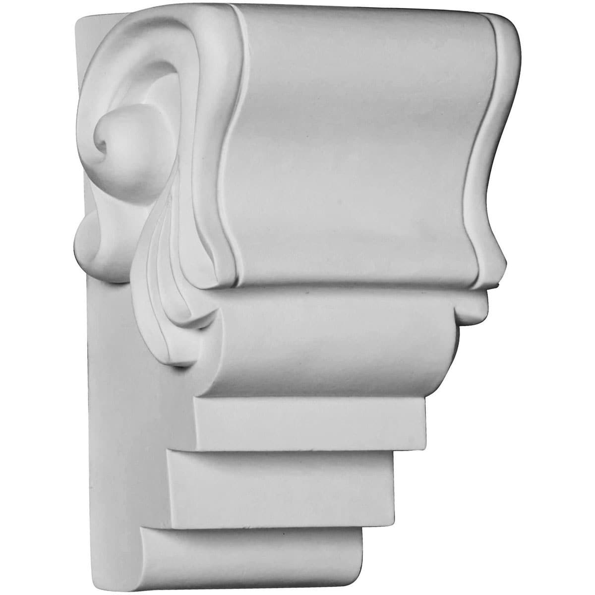 Ekena Millwork COR05X05X08DY 5.125-in x 4.5-in x 7.875-in Primed White Urethane Paintable Corbel