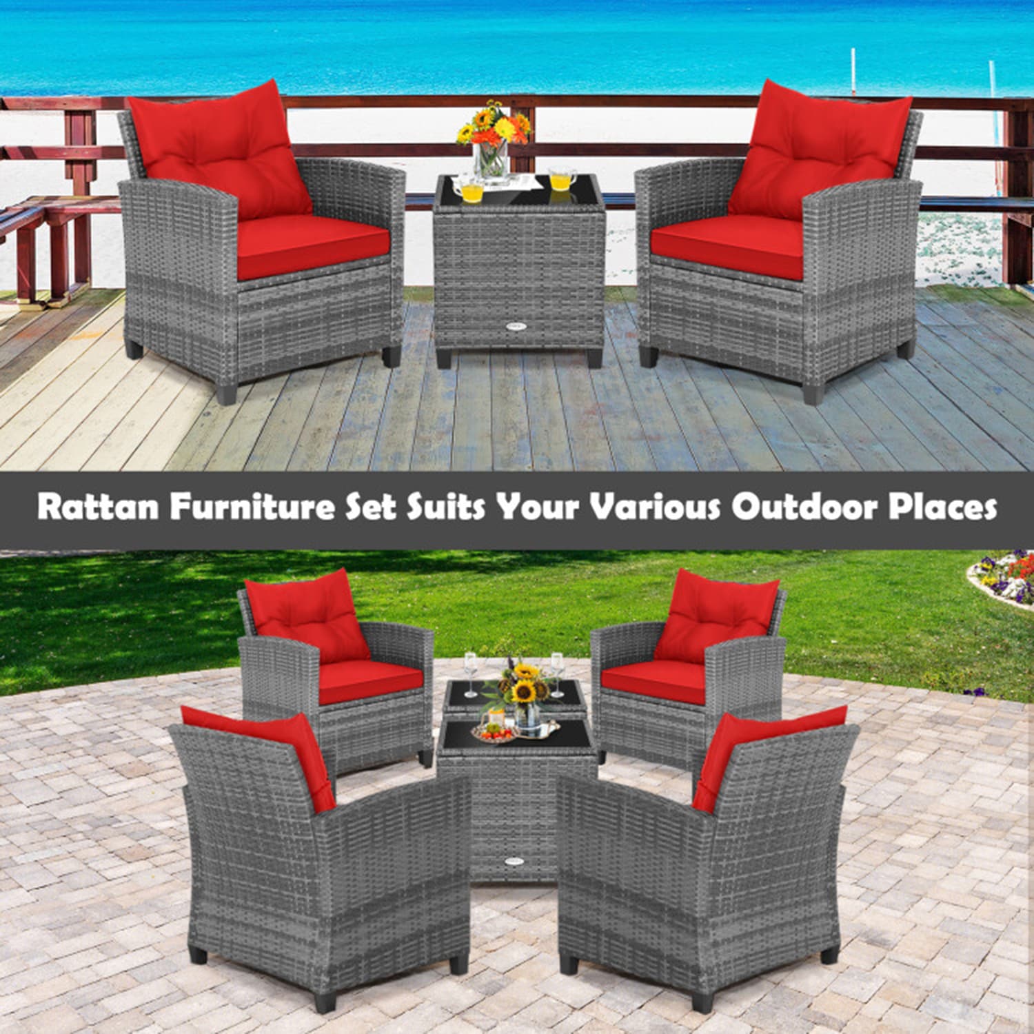 Mondawe 214RE-HY Patio-Conversation-Sets - View #3
