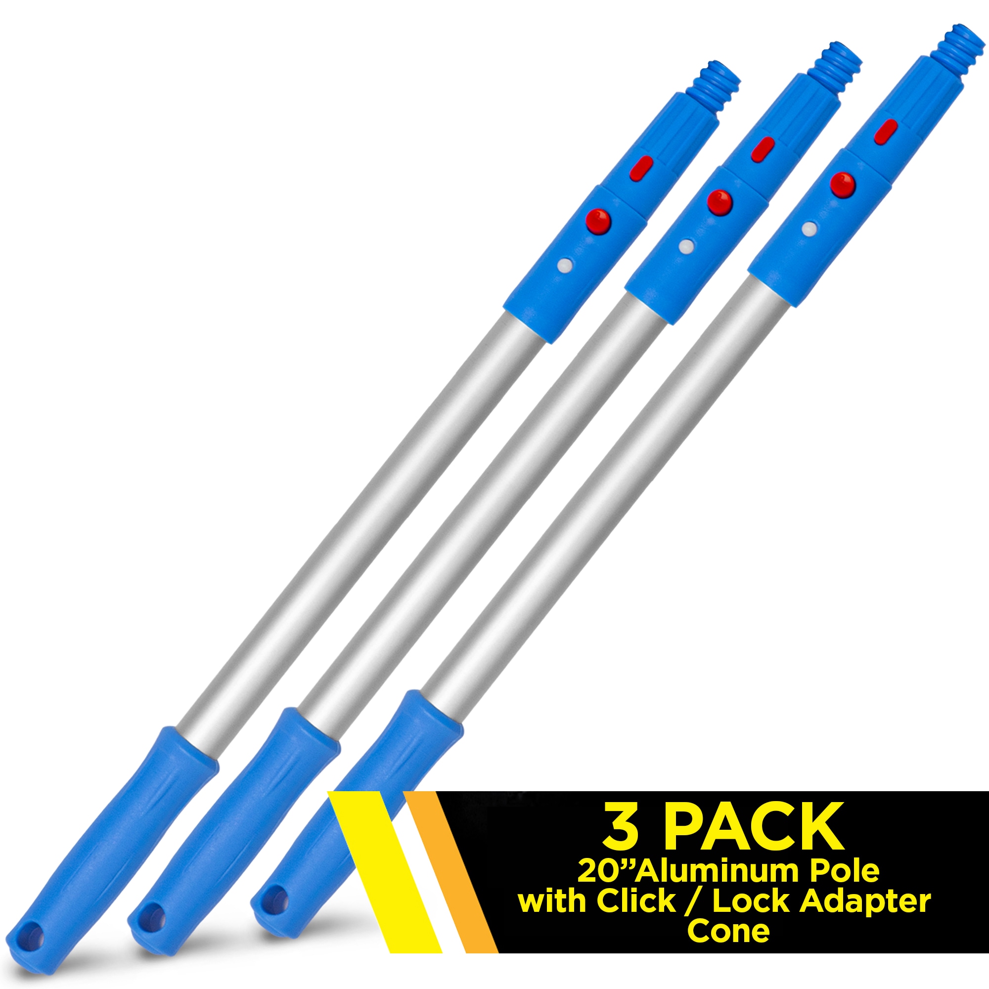Gritt Commercial  20-Inch Aluminum Pole 3-Pack