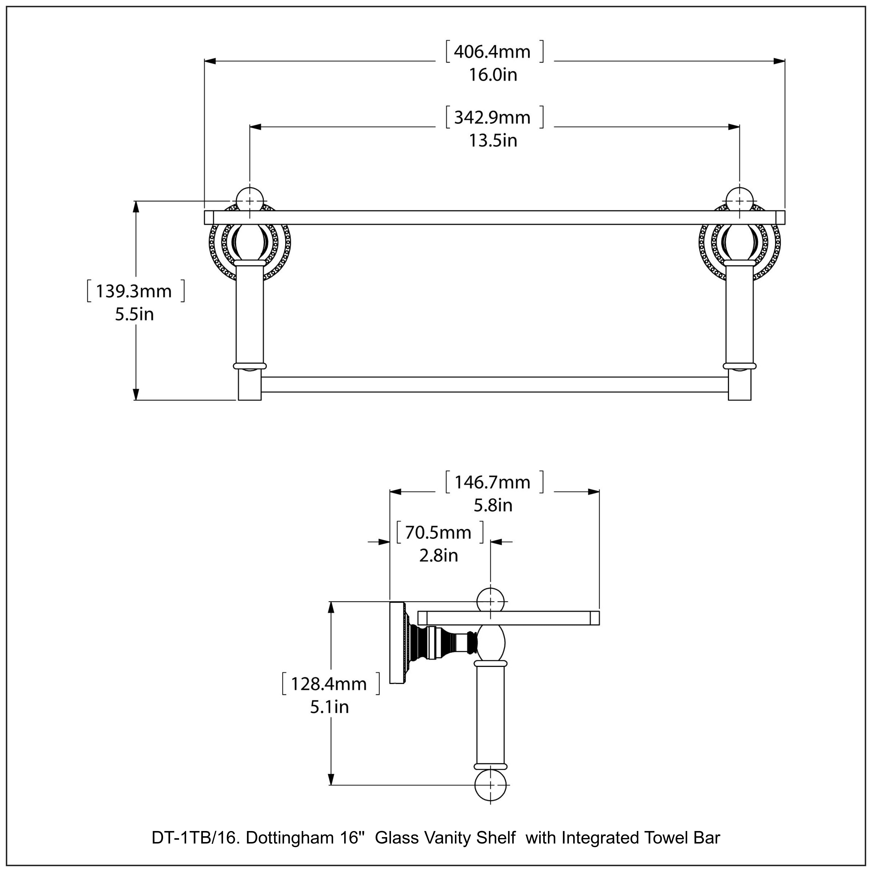 Allied Brass DT-1TB/16-WHM Bathroom-Shelves - View #3