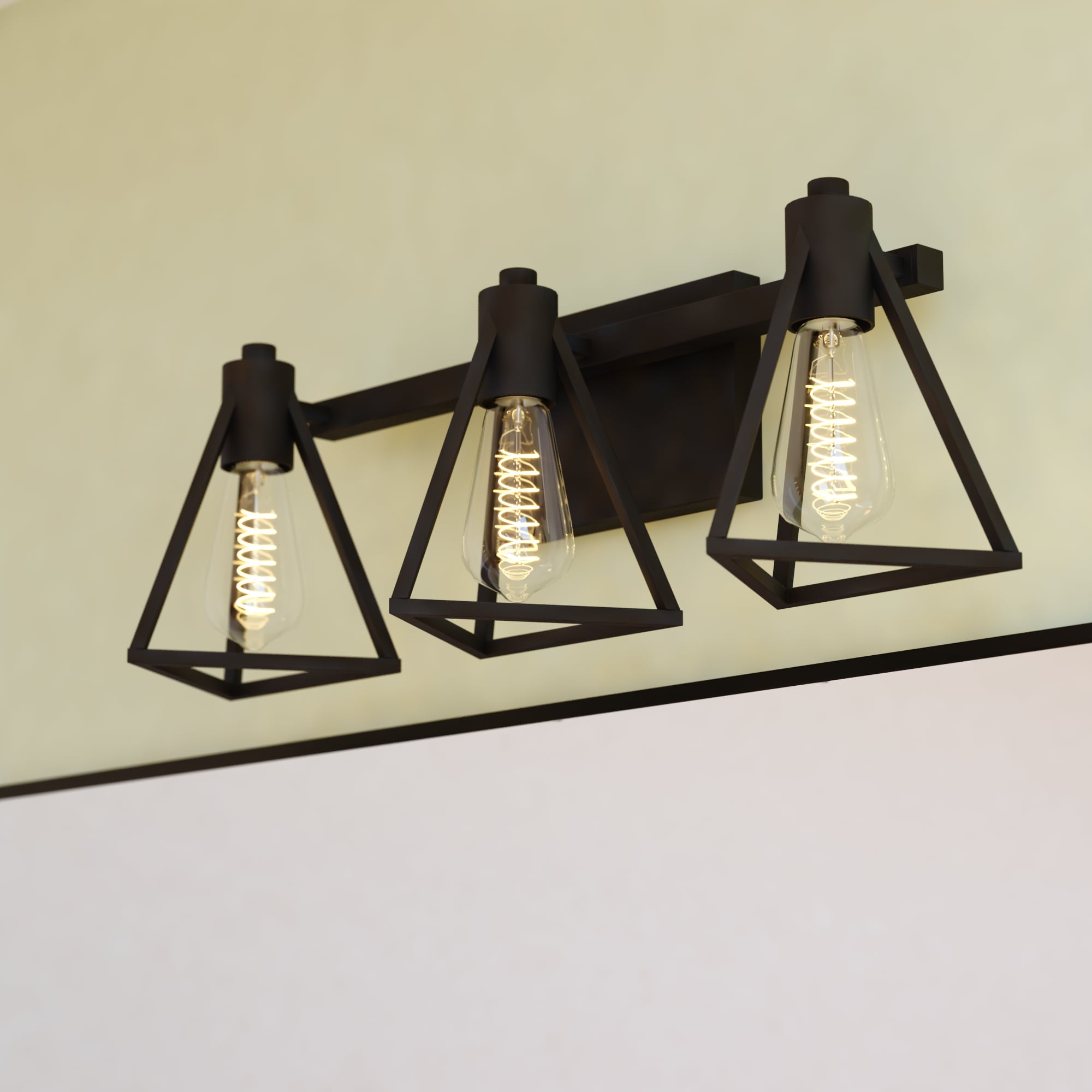 Cascadia W0445 Ravenna 23-in 3 -Light Matte Black Modern/contemporary Vanity light