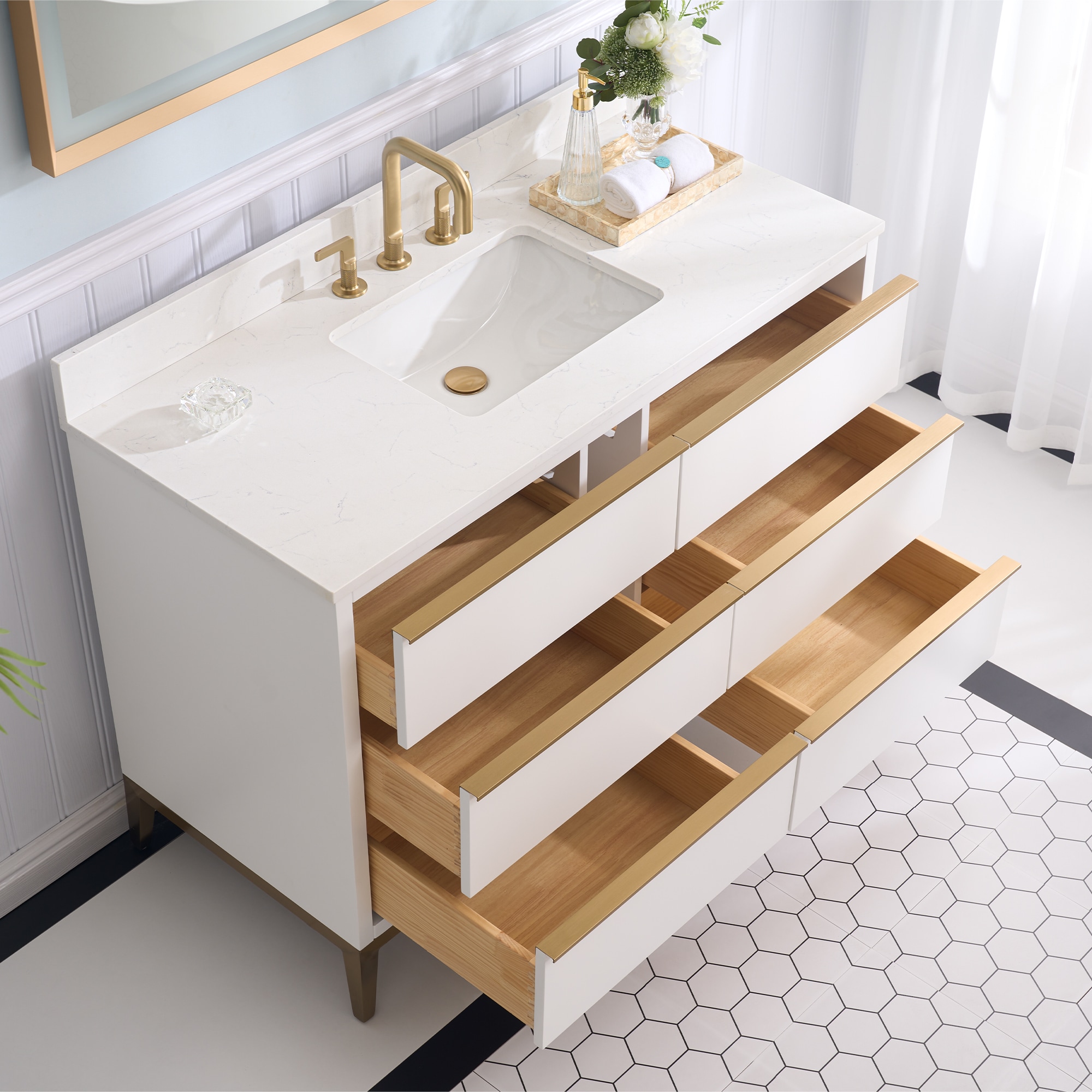 WELLFOR NOLAN48QZ-WT Bath-Vanity-Combo - View #18