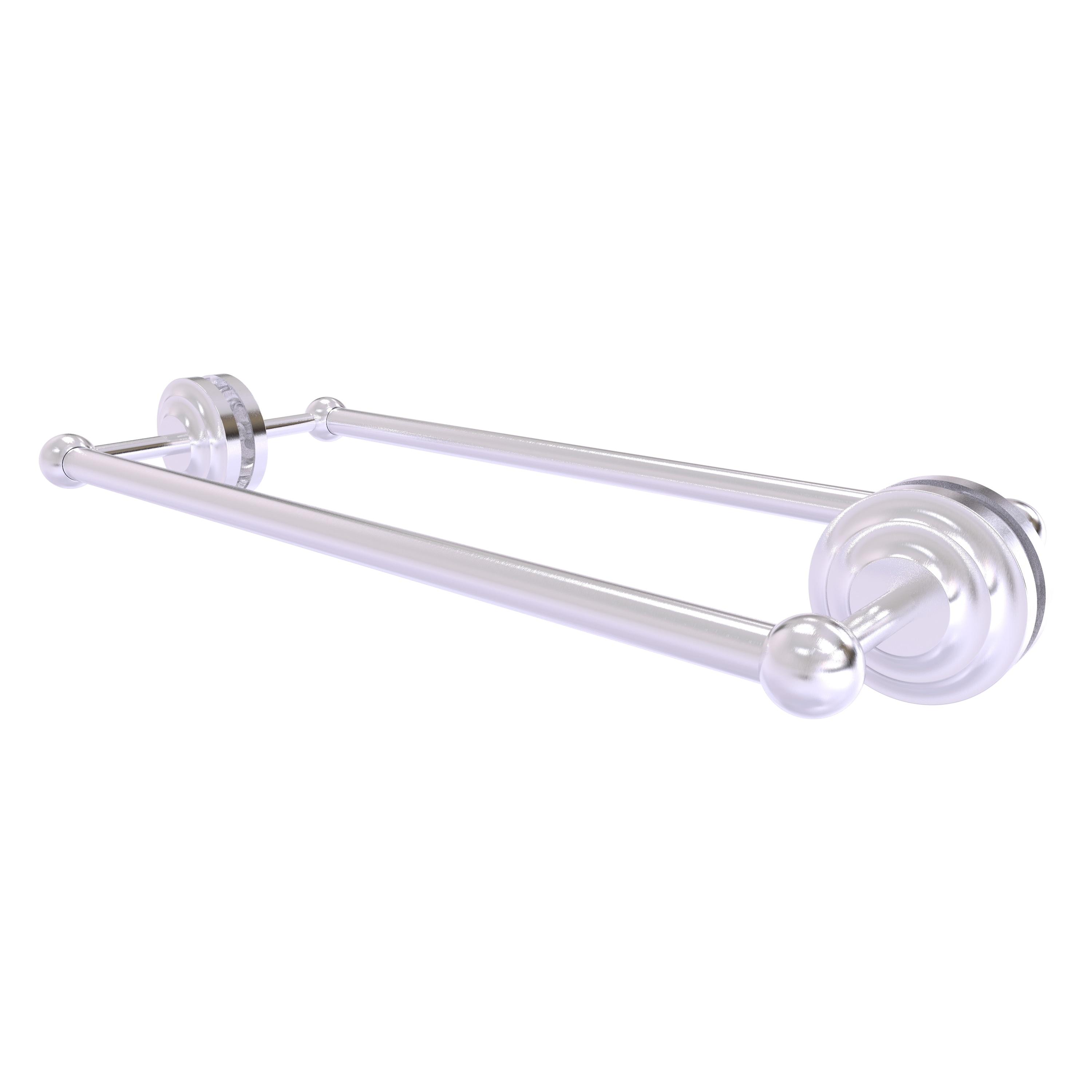 Allied Brass QN-41-BB-18-SCH Que New 18-in double Satin Chrome Wall mount Double Towel Bar