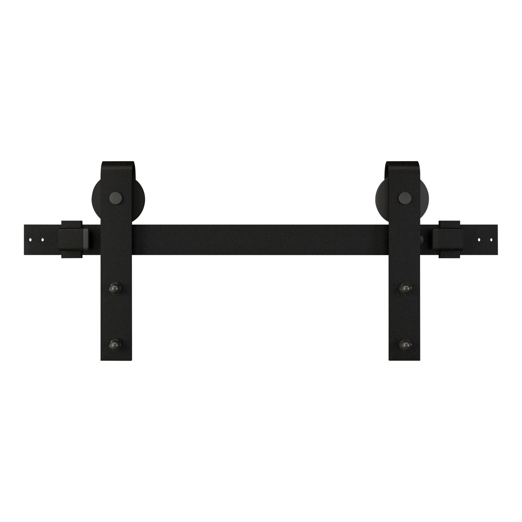 National Hardware Matte Black Indoor Soft Close Double Barn Door Hardware Kit N700-005 Sansujyuku sansujyuku.com