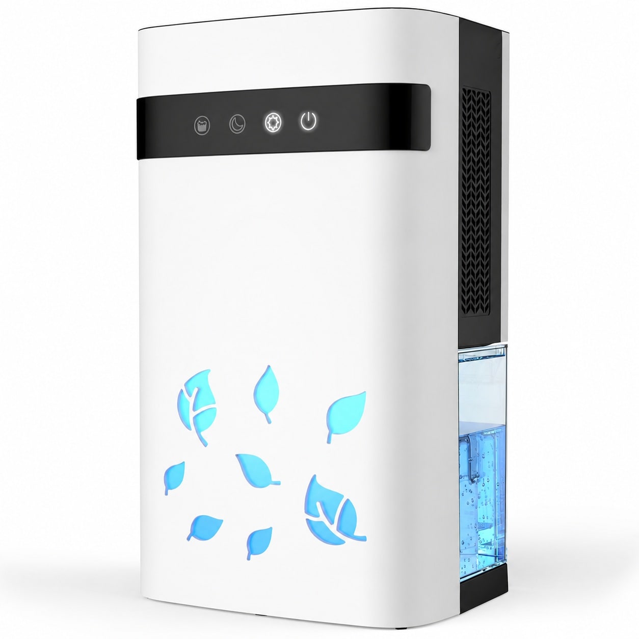 Phewnyzo Dehumidifier for Home 77oz Water Tank Quiet Operation Auto Shut Off Sleep Mode 7 Color LED Light Covers 1000 sq ft Portable Design #LPW0729W248