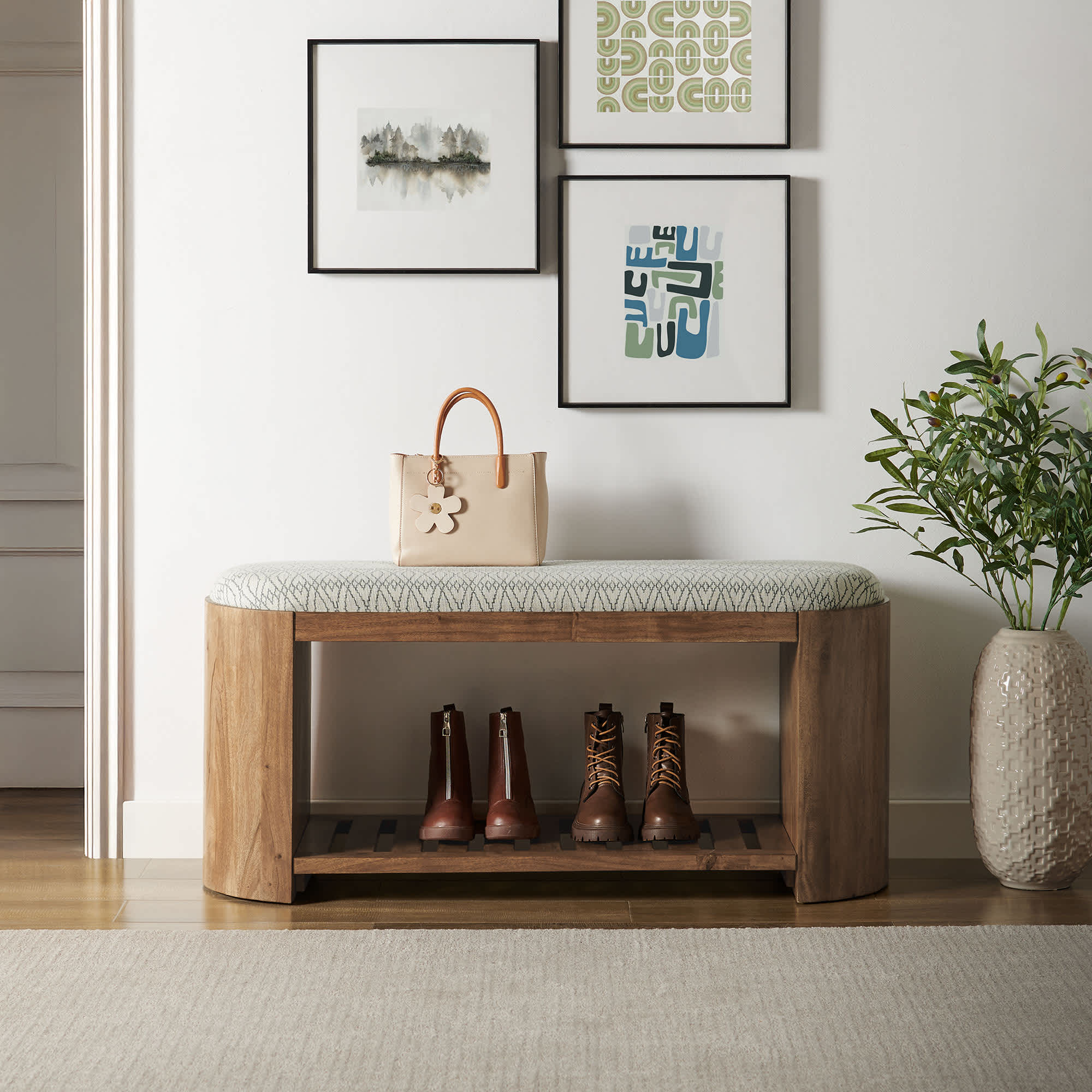 Modway EEI-7142-NAT-GEO bench - View #8