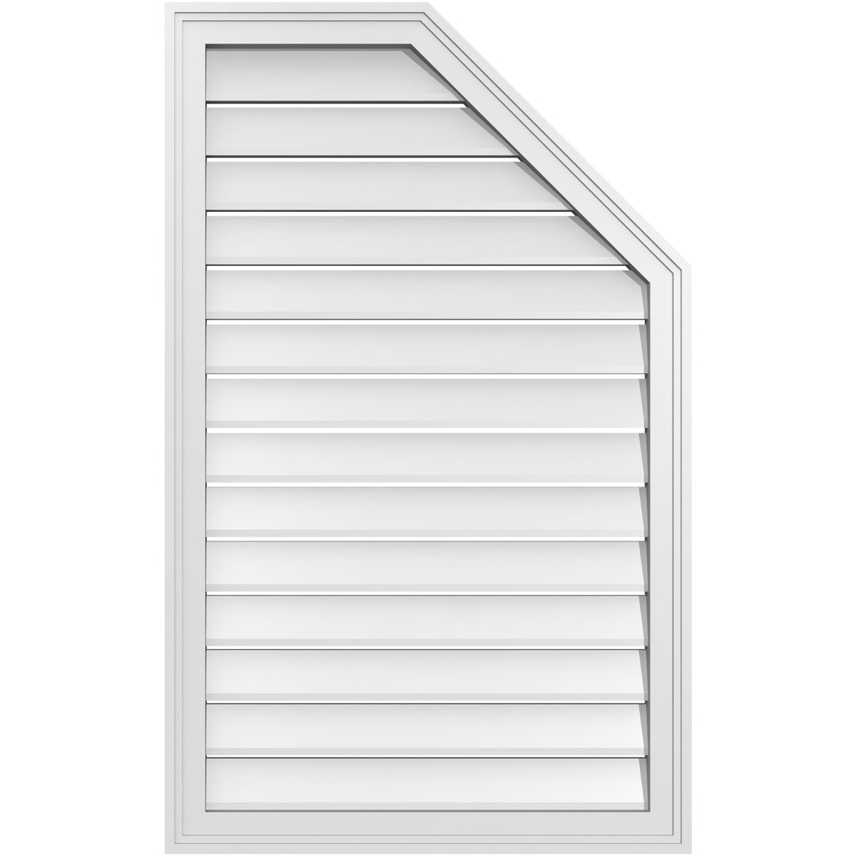 Ekena Millwork GVPOR26X4202SF 26-Inches x 42-Inches Off-white Octagon PVC Gable Louver Vent