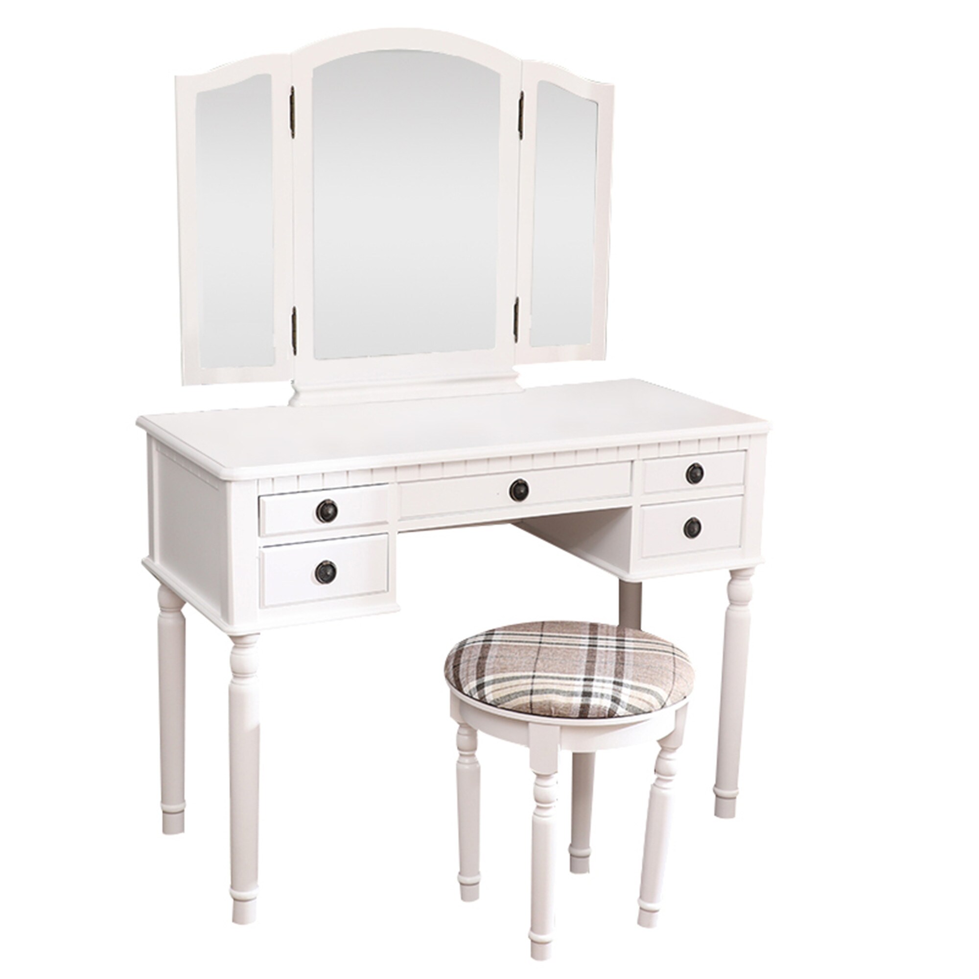 Winado 951236181981 39.37-in White Makeup Vanity